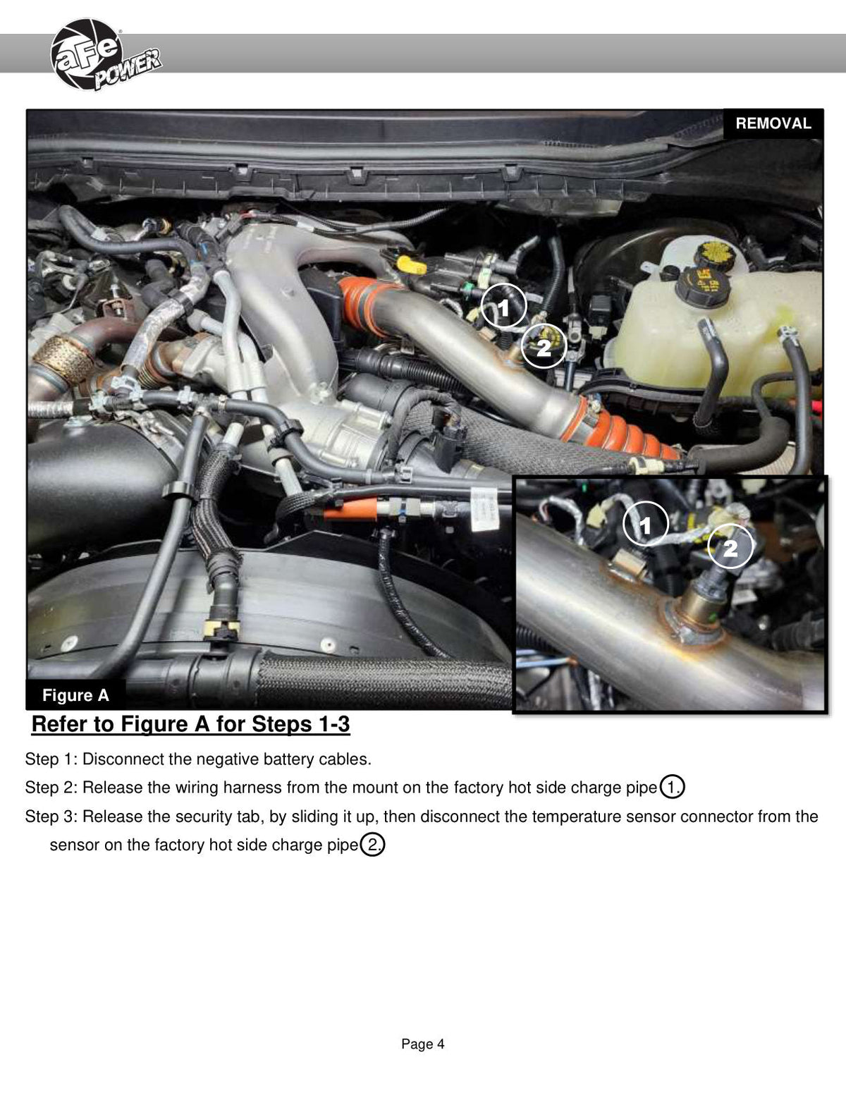 aFe 23-25 Ford F250/F350 Super Duty V8-6.7L BladeRunner Aluminum Hot & Cold Charge Pipe Kit - Red