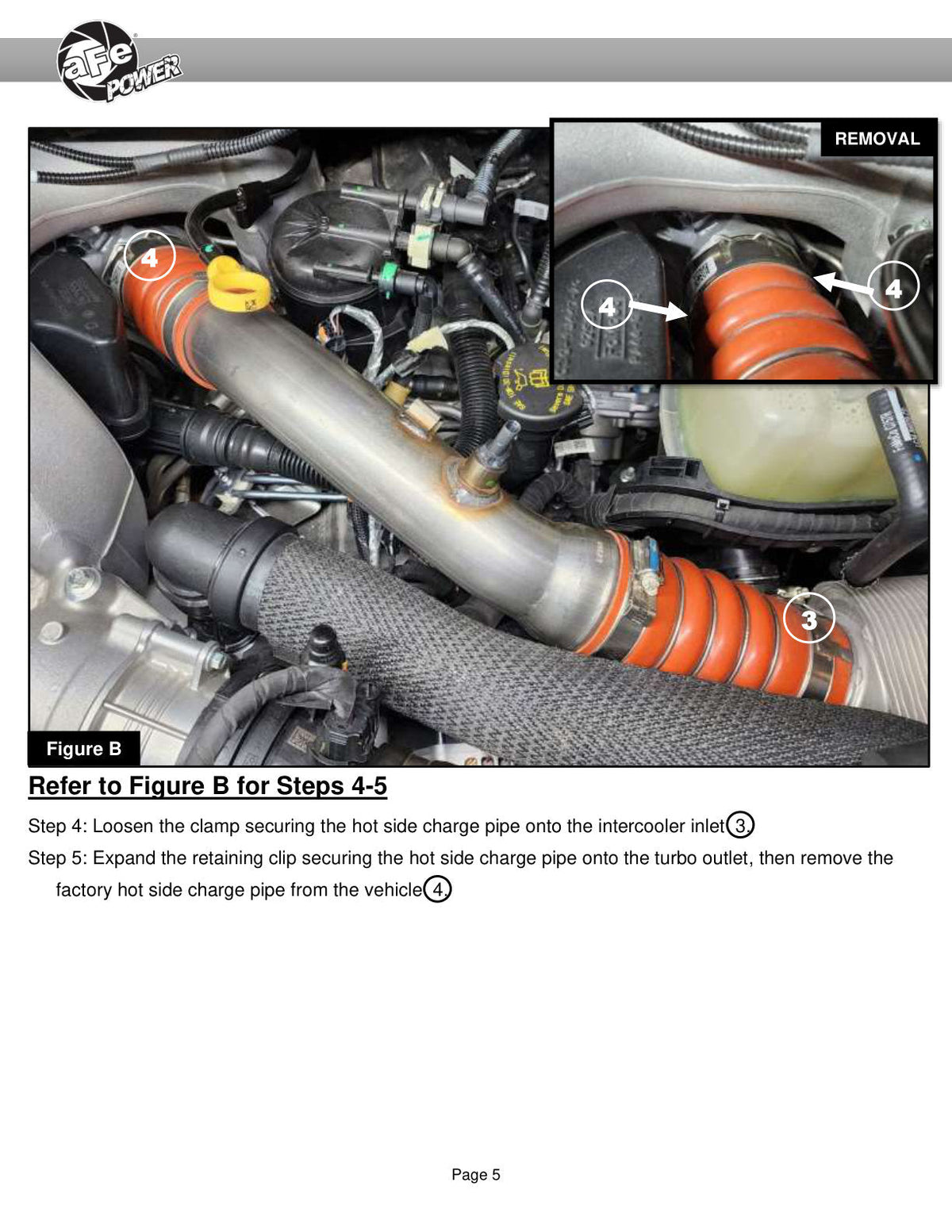 aFe 23-25 Ford F250/F350 Super Duty V8-6.7L BladeRunner Aluminum Hot & Cold Charge Pipe Kit - Red