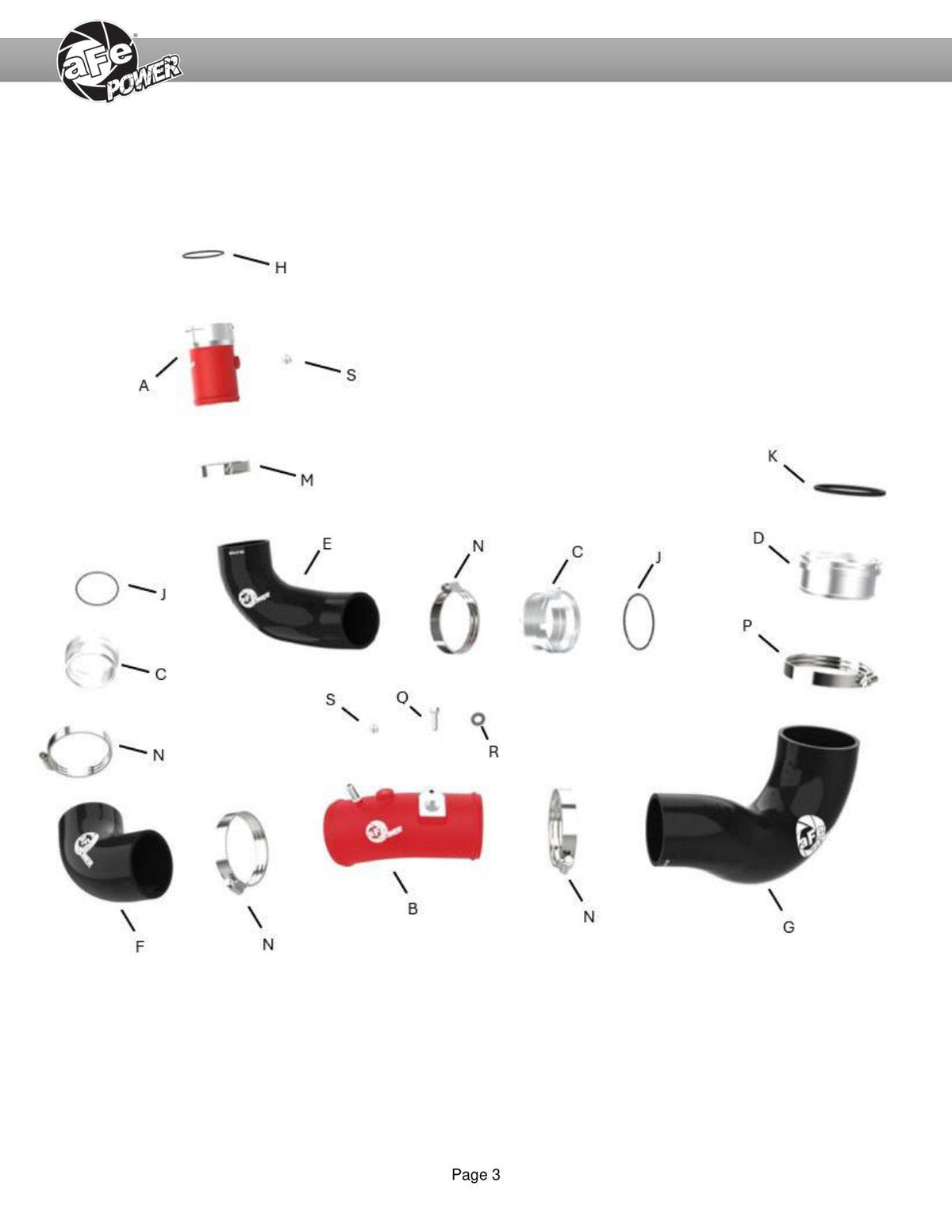 aFe BladeRunner 22-23 Kia Stinger L4-2.5L (t) Aluminum Hot and Cold Charge Pipe Kit - Red