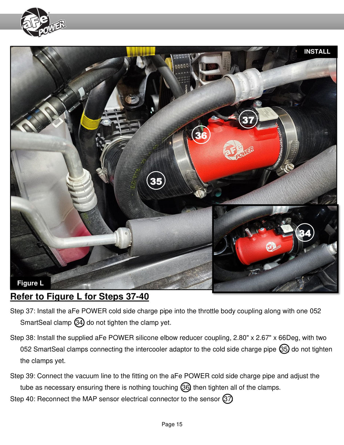 aFe BladeRunner 22-23 Kia Stinger L4-2.5L (t) Aluminum Hot and Cold Charge Pipe Kit - Red