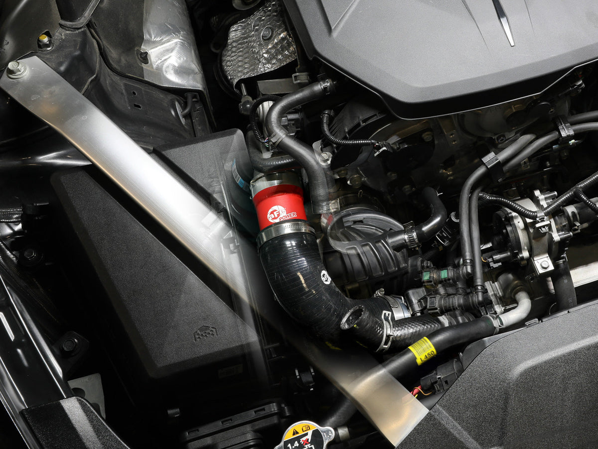 aFe BladeRunner 22-23 Kia Stinger L4-2.5L (t) Aluminum Hot and Cold Charge Pipe Kit - Red