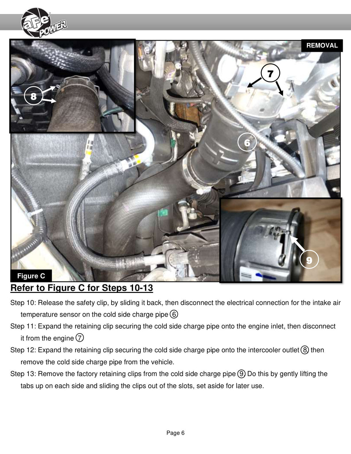 aFe 2024 GM Diesel Trucks V8 6.6L L5P BladeRunner Aluminum 3in Hot & 3.5in Cold Charge Pipe - Black