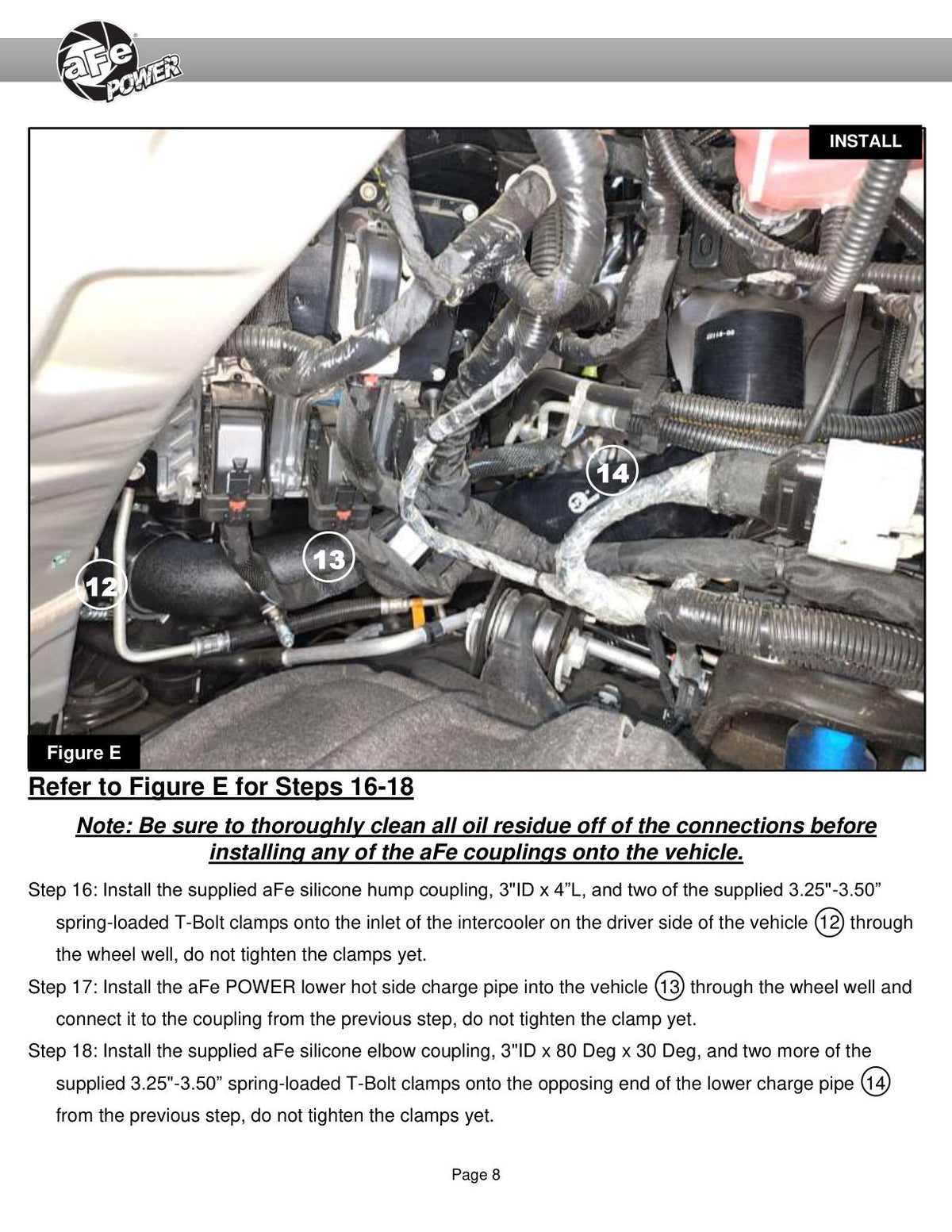 aFe 2024 GM Diesel Trucks V8 6.6L L5P BladeRunner Aluminum 3in Hot & 3.5in Cold Charge Pipe - Black