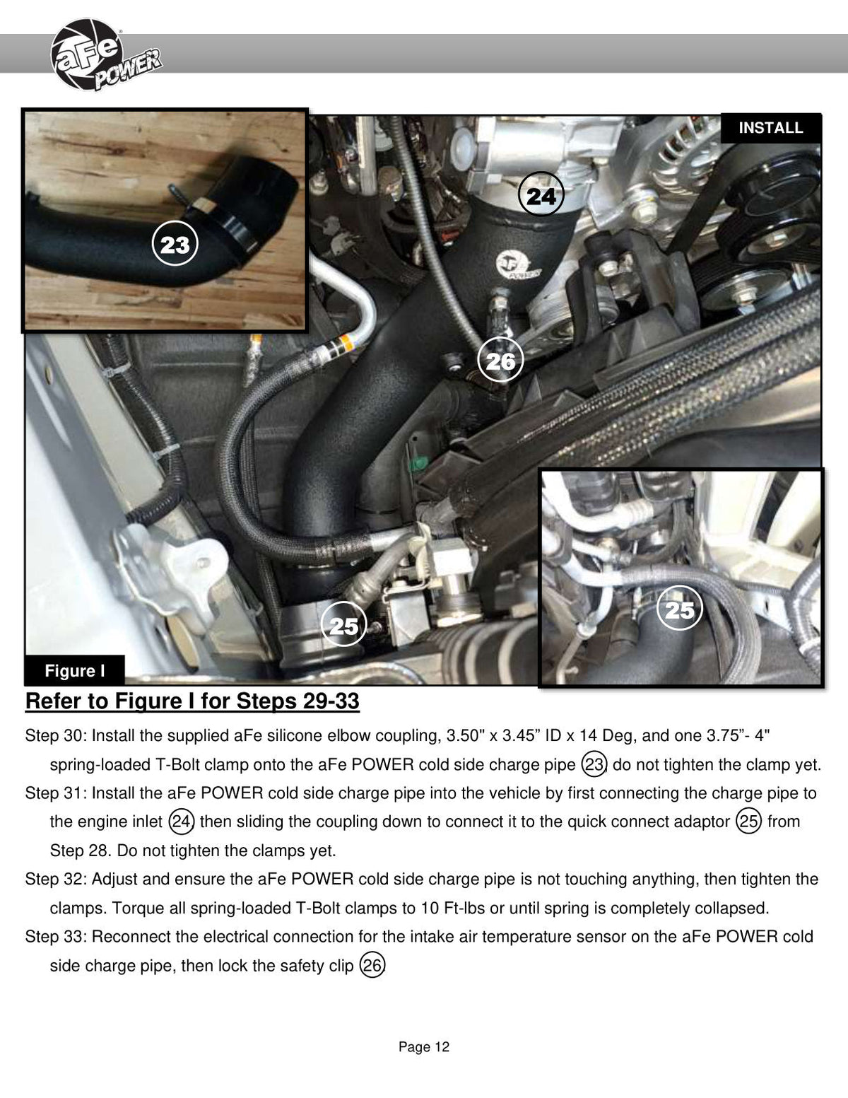 aFe 2024 GM Diesel Trucks V8 6.6L L5P BladeRunner Aluminum 3in Hot & 3.5in Cold Charge Pipe - Black
