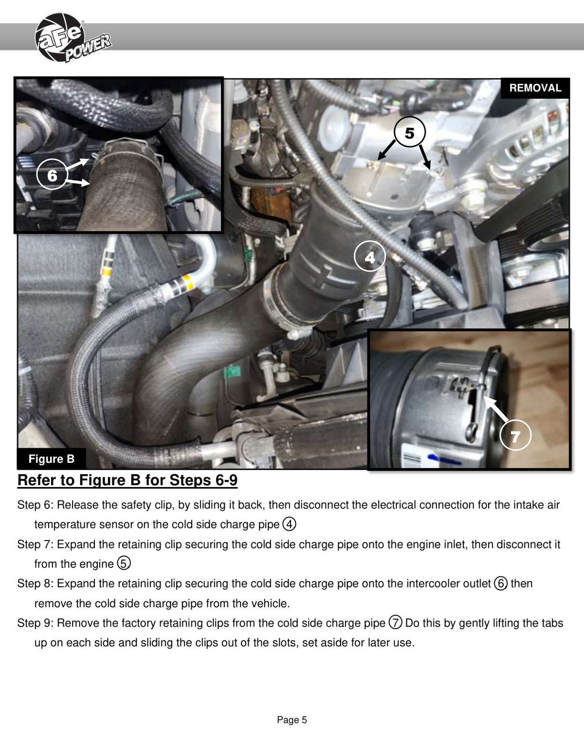 aFe 2024 GM Diesel Trucks V8 6.6L L5P BladeRunner 3.5in Aluminum Cold Charge Pipe - Black