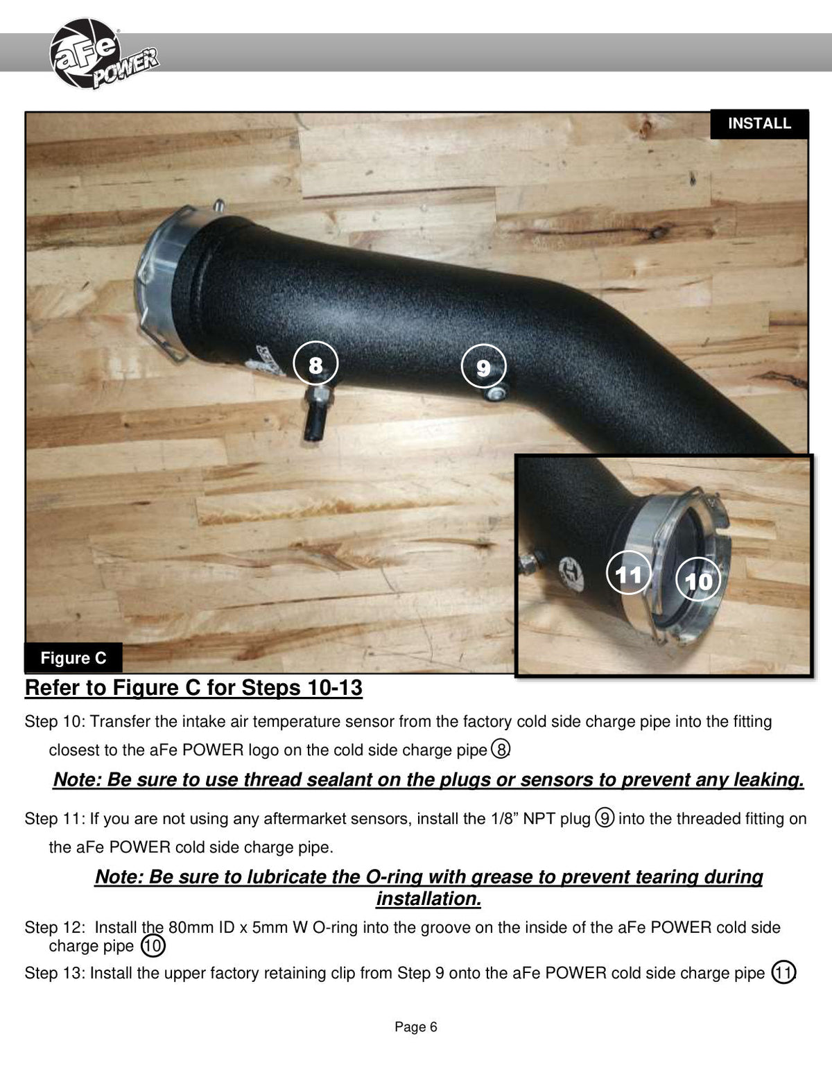 aFe 2024 GM Diesel Trucks V8 6.6L L5P BladeRunner 3.5in Aluminum Cold Charge Pipe - Black