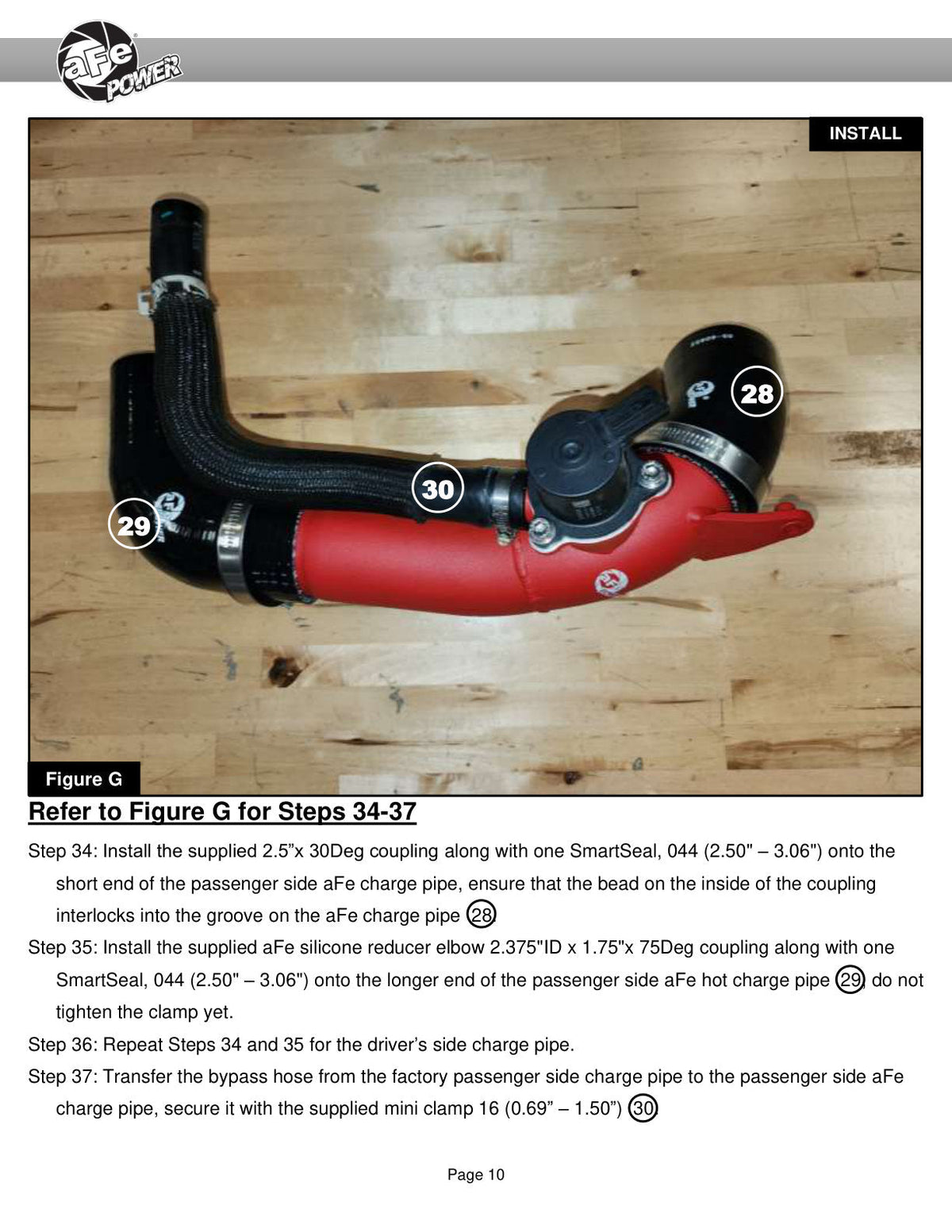 aFe 23-24 Toyota Sequoia V6-3.4L Hybrid BladeRunner 2.5in Aluminum Hot Charge Pipe - Red