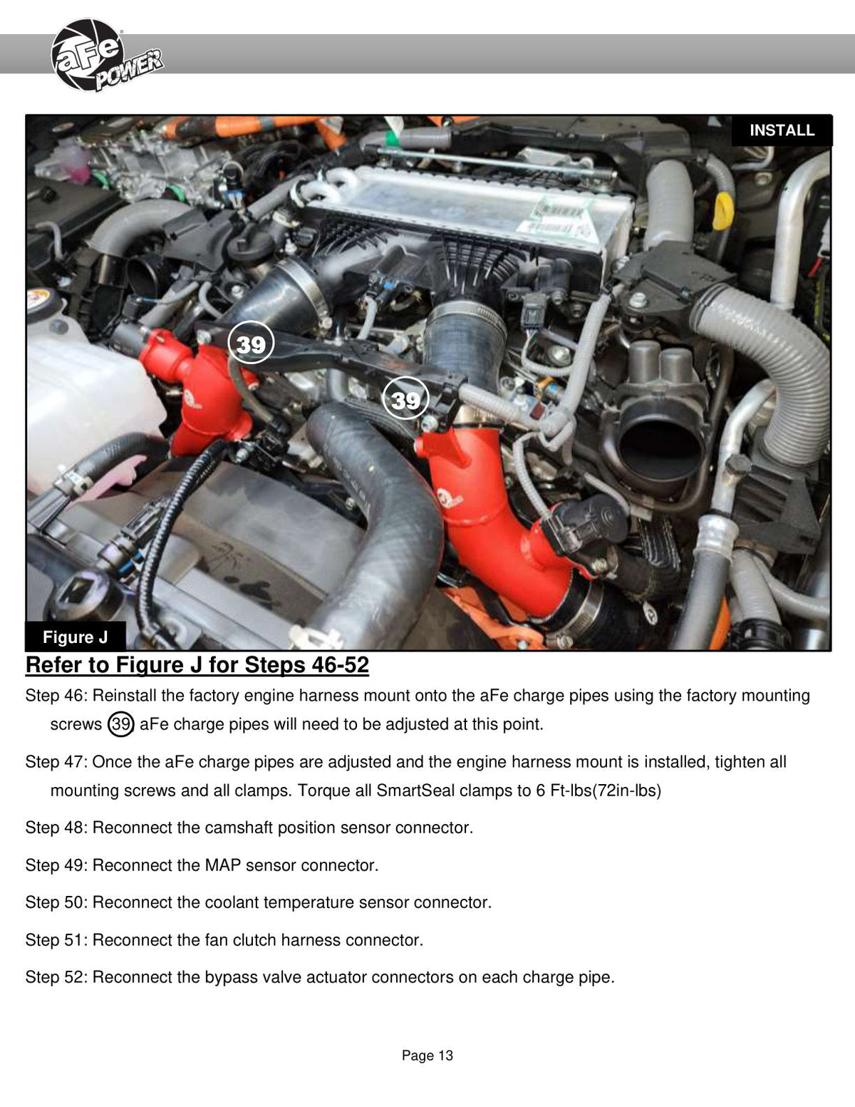 aFe 23-24 Toyota Sequoia V6-3.4L Hybrid BladeRunner 2.5in Aluminum Hot Charge Pipe - Red