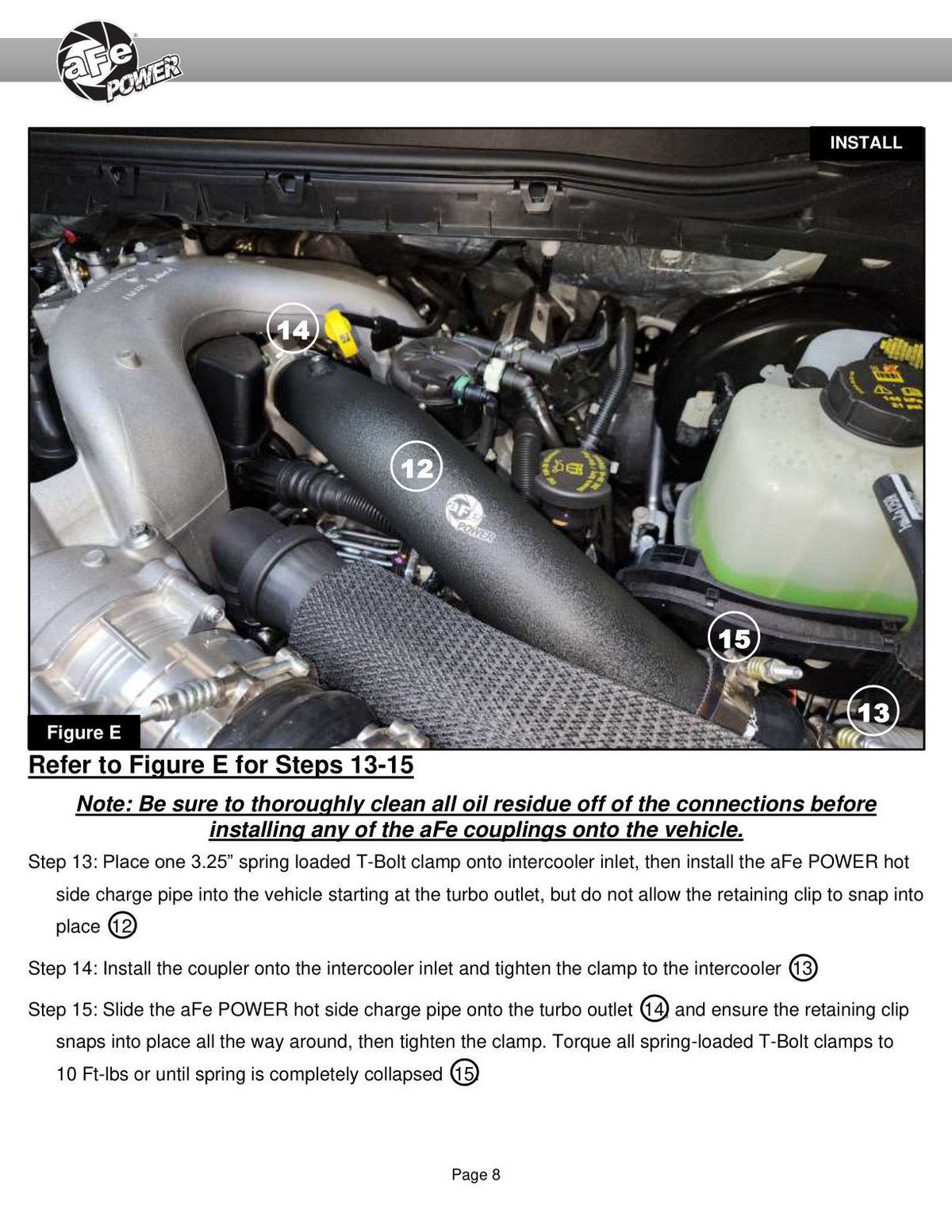 aFe 23-24 Ford Diesel Trucks V8-6.7L (td) BladeRunner Aluminum Hot and Cold Charge Pipe Kit - Red