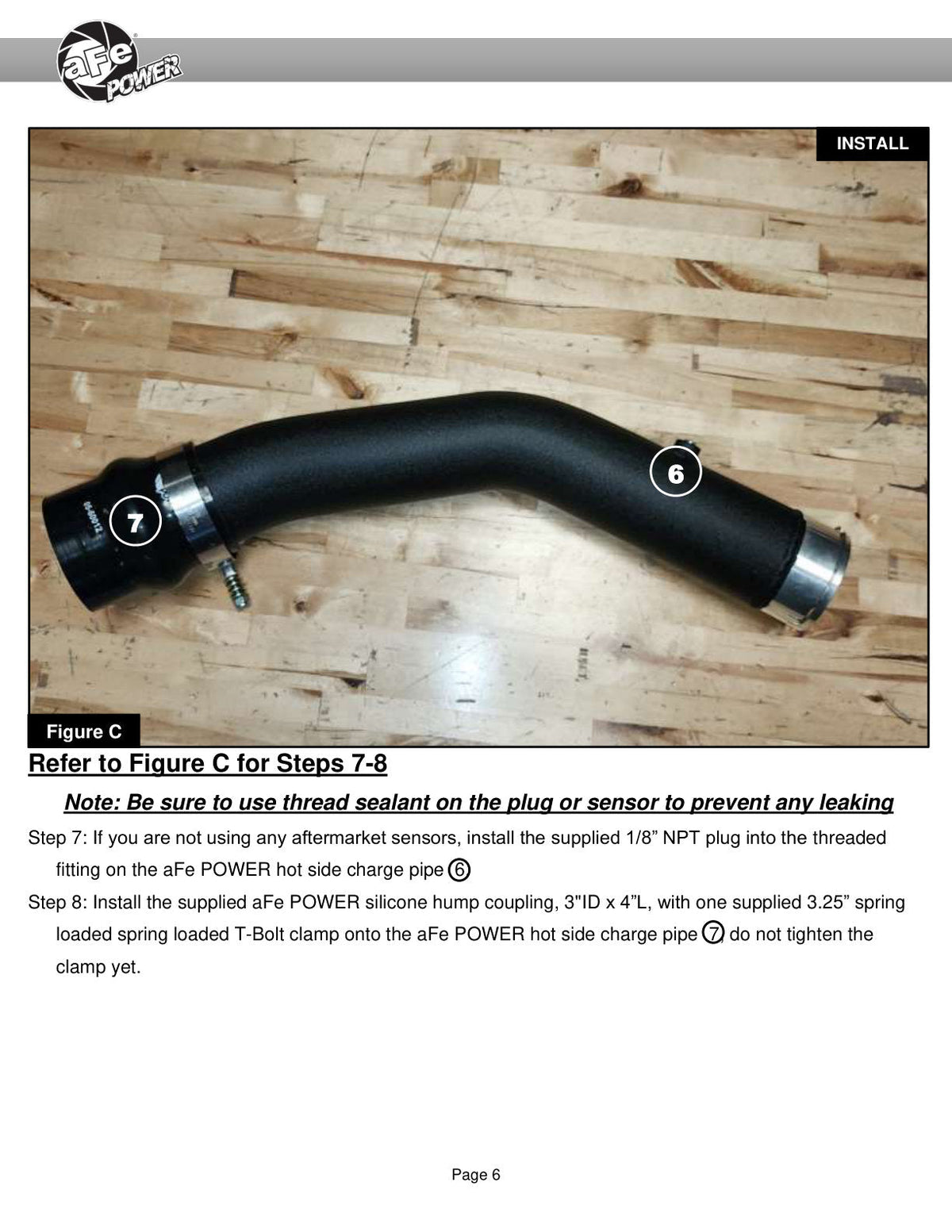 aFe 23-24 Ford Diesel Trucks V8-6.7L (td) BladeRunner 3in. Aluminum Hot Charge Pipe - Black