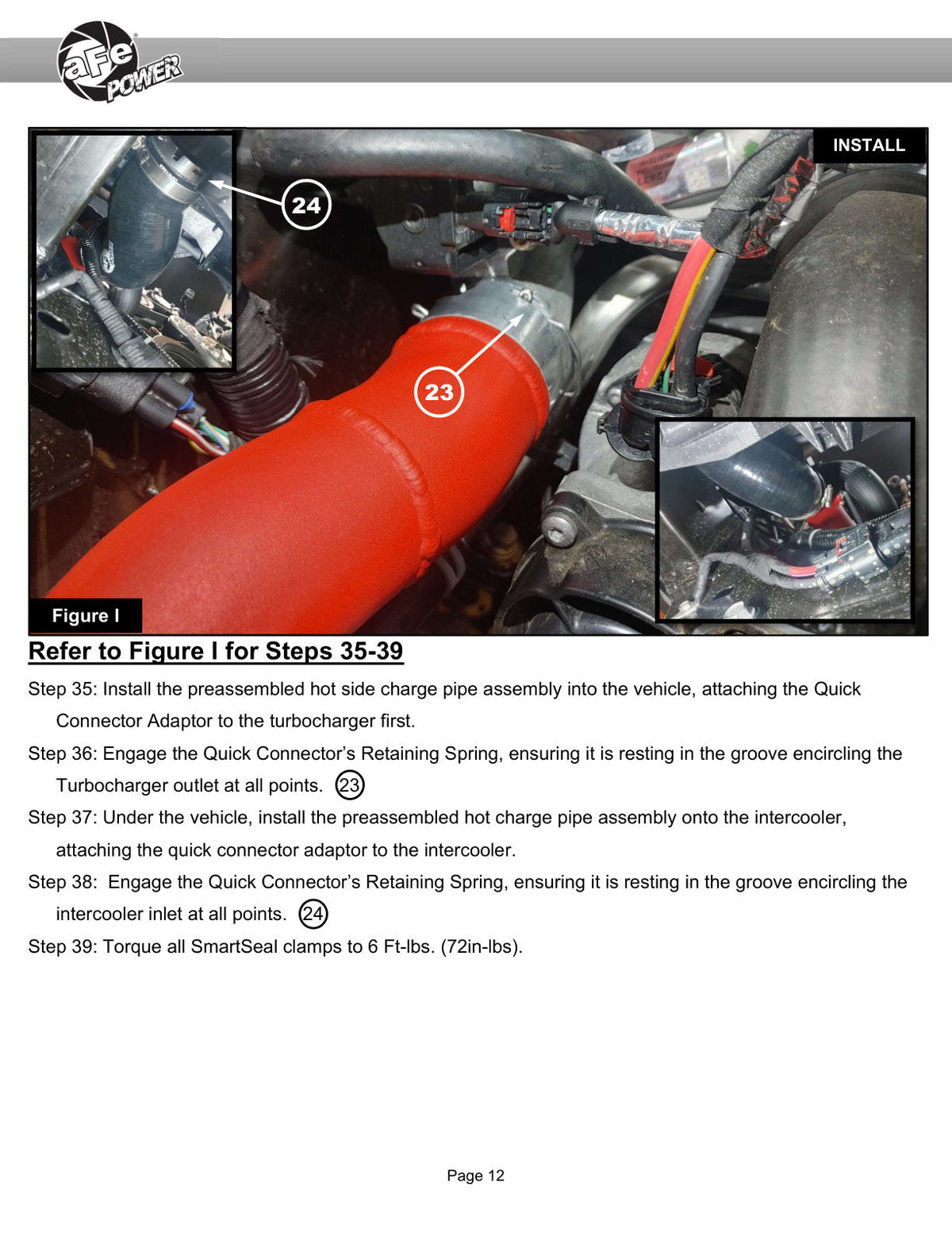 aFe 23-25 GM Colorado/Canyon L4-2.7L (t) BladeRunner Aluminum Hot & Cold Charge Pipe Kit - Red