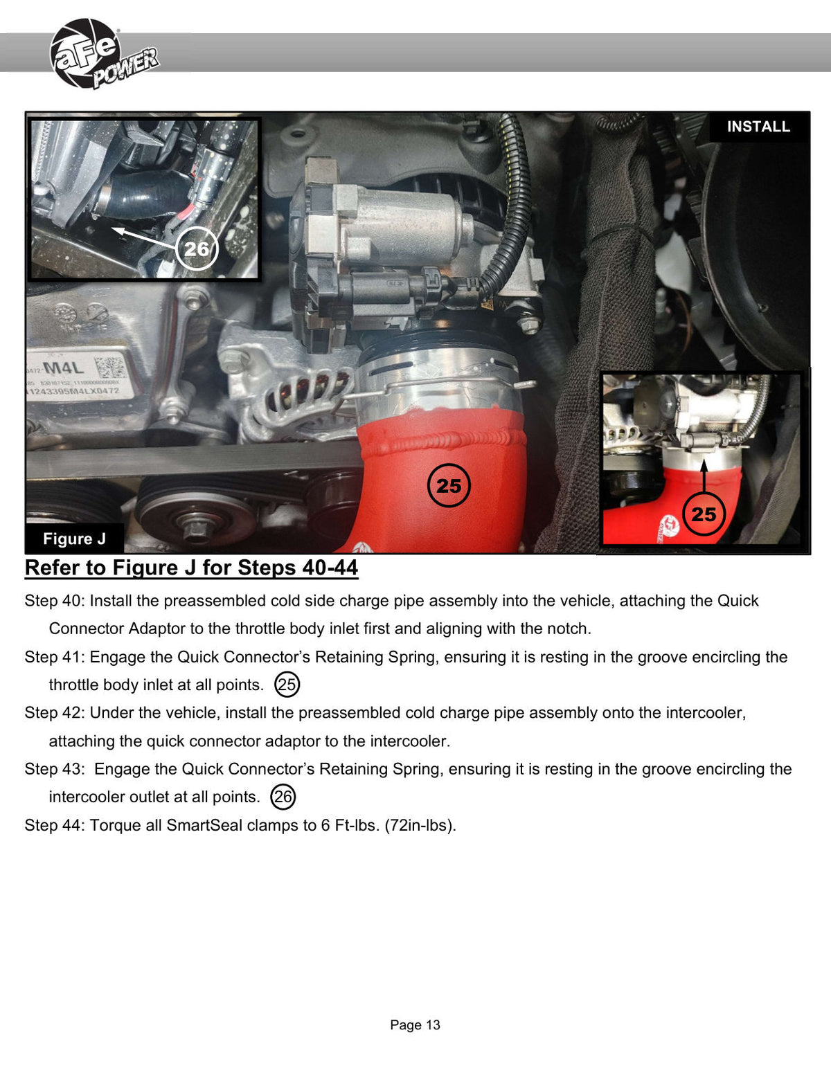 aFe 23-25 GM Colorado/Canyon L4-2.7L (t) BladeRunner Aluminum Hot & Cold Charge Pipe Kit - Red