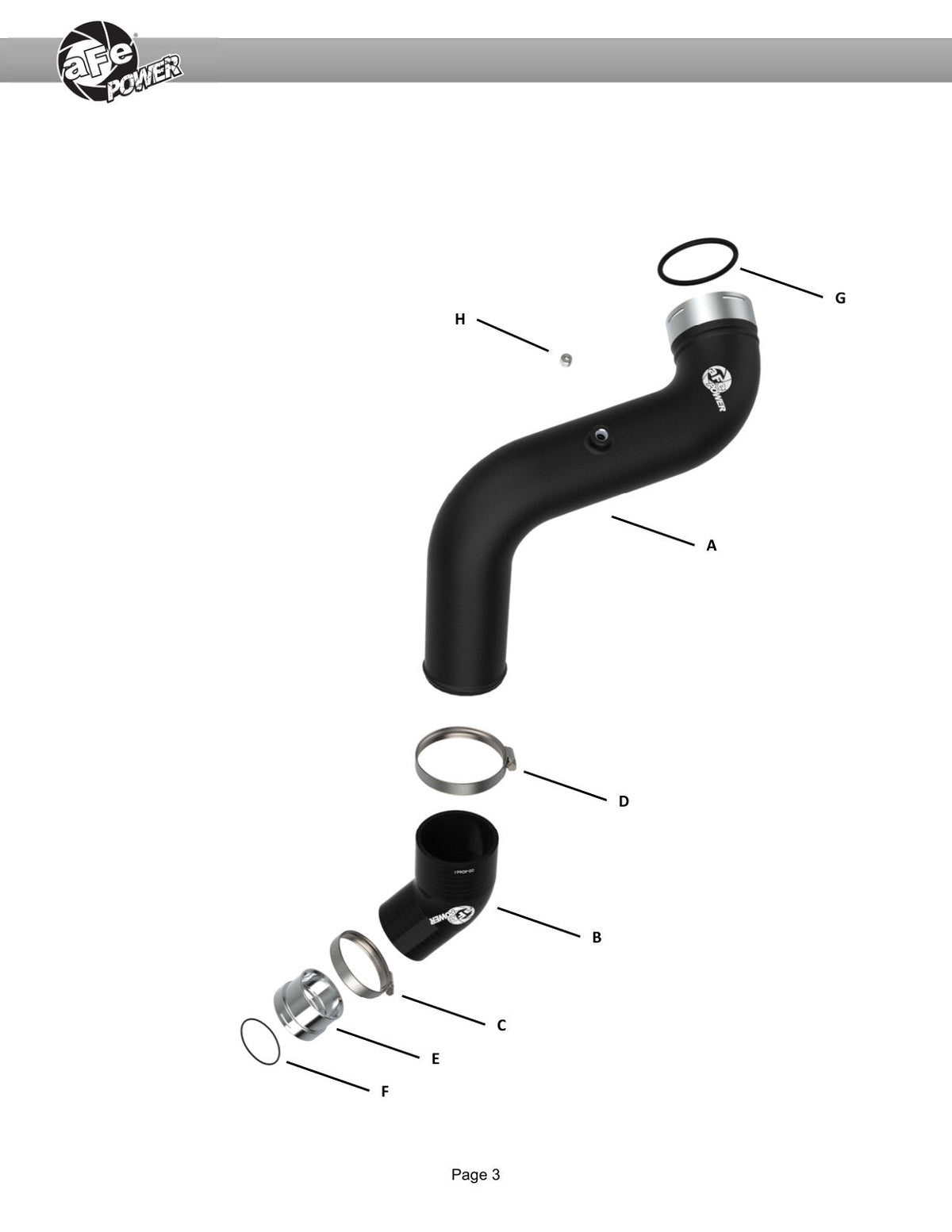 aFe BladeRunner Cold Charge Pipe GM Colorado/Canyon 23-25 L4-2.7L (t)