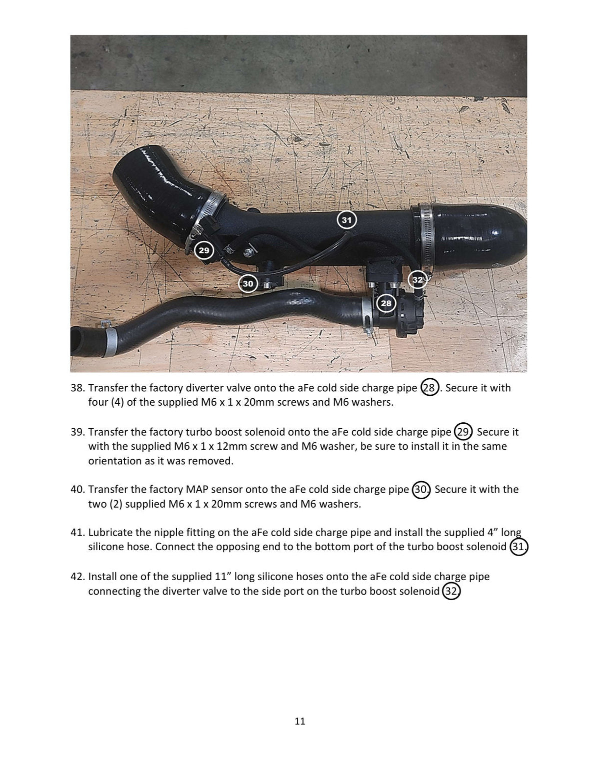 aFe 19-22 Hyundai Veloster N BladeRunner Aluminum Hot & Cold Charge Pipe Kit - Black