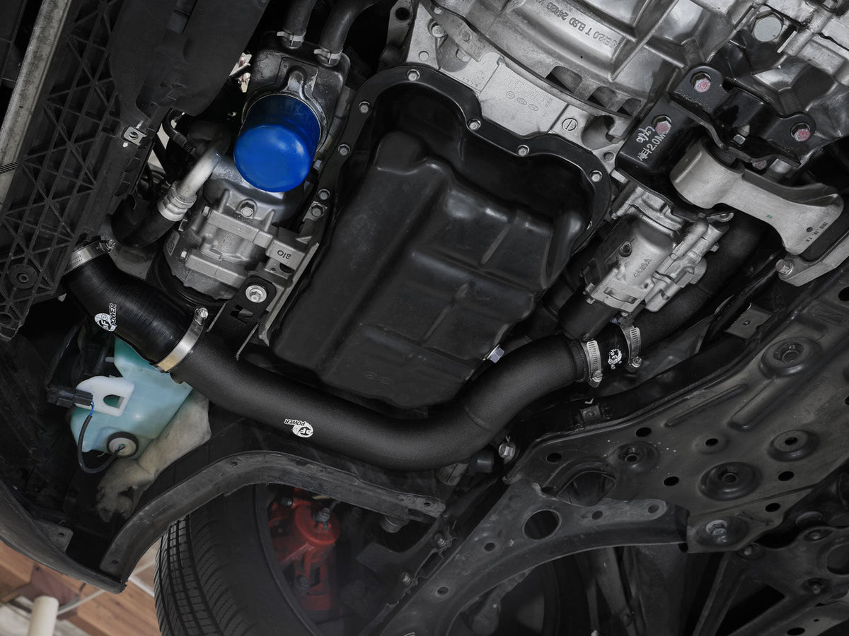 aFe 19-22 Hyundai Veloster N BladeRunner Aluminum Hot & Cold Charge Pipe Kit - Black