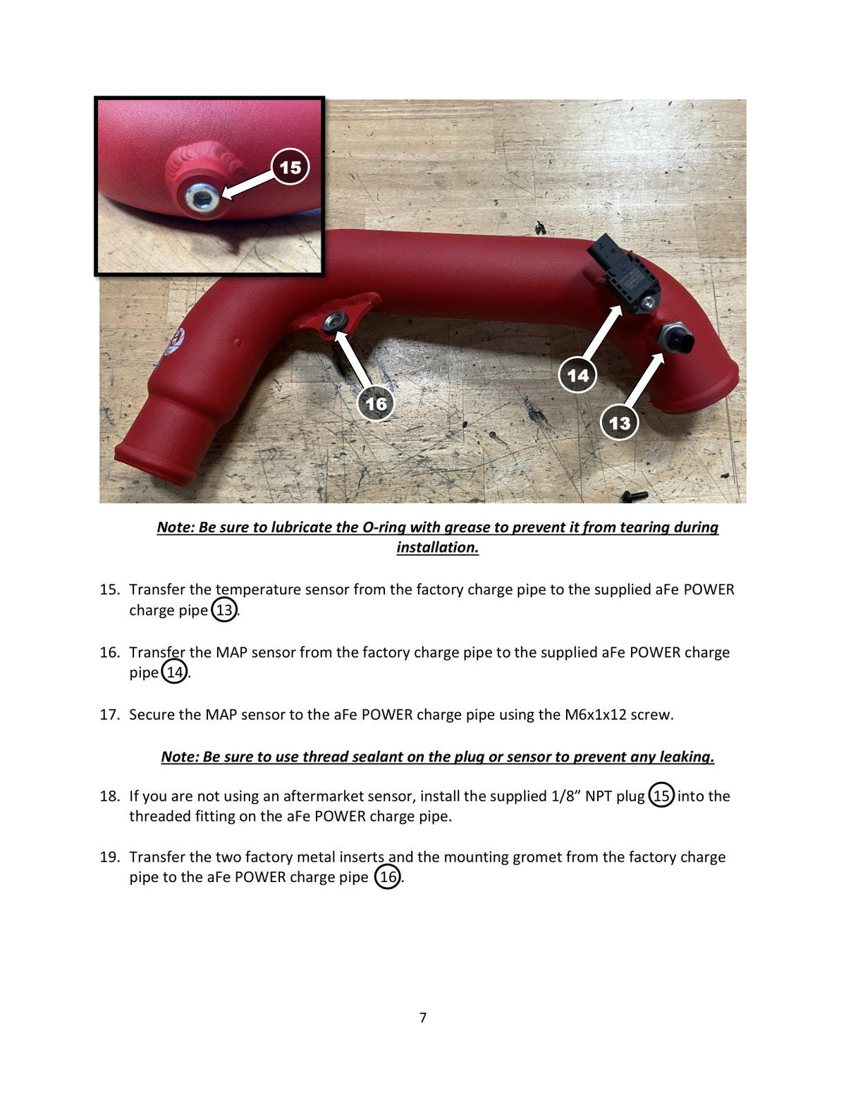 aFe 2024+ Jeep Wrangler JL L4-2.0L (t) BladeRunner 2-1/2in Aluminum Hot Charge Pipe - Red