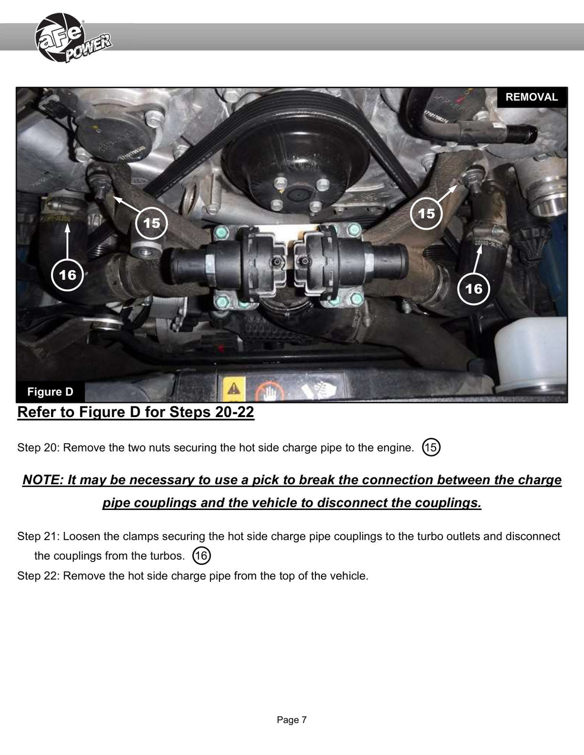 aFe 19-26 Genesis G70 V6 3.3L (tt) BladeRunner Aluminum Hot Charge Pipe - Black