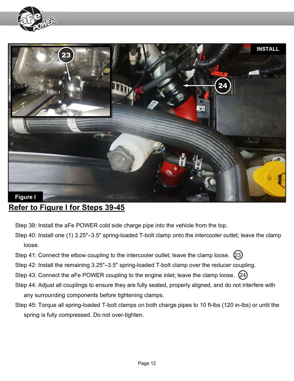 aFe BladeRunner 3in & 3-1/2in AL Hot and Cold Charge Pipe Kit Black RAM Diesel Trucks 25-26 L6-6.7L