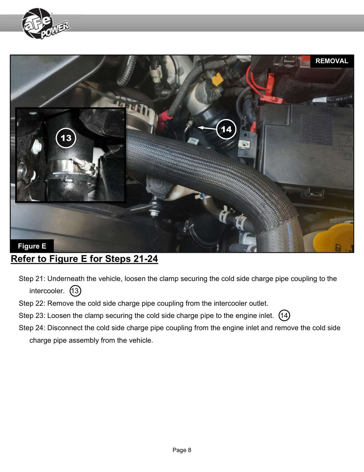 aFe BladeRunner 3in & 3-1/2in AL Hot and Cold Charge Pipe Kit Red RAM Diesel Trucks 25-26 L6-6.7L