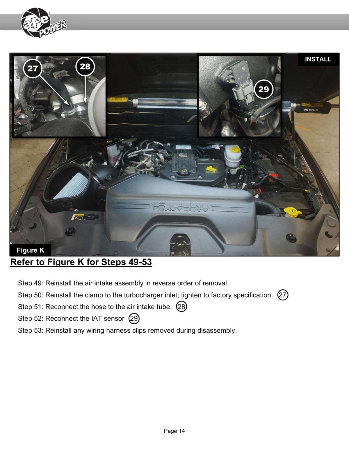 aFe BladeRunner 3in & 3-1/2in AL Hot and Cold Charge Pipe Kit Red RAM Diesel Trucks 25-26 L6-6.7L
