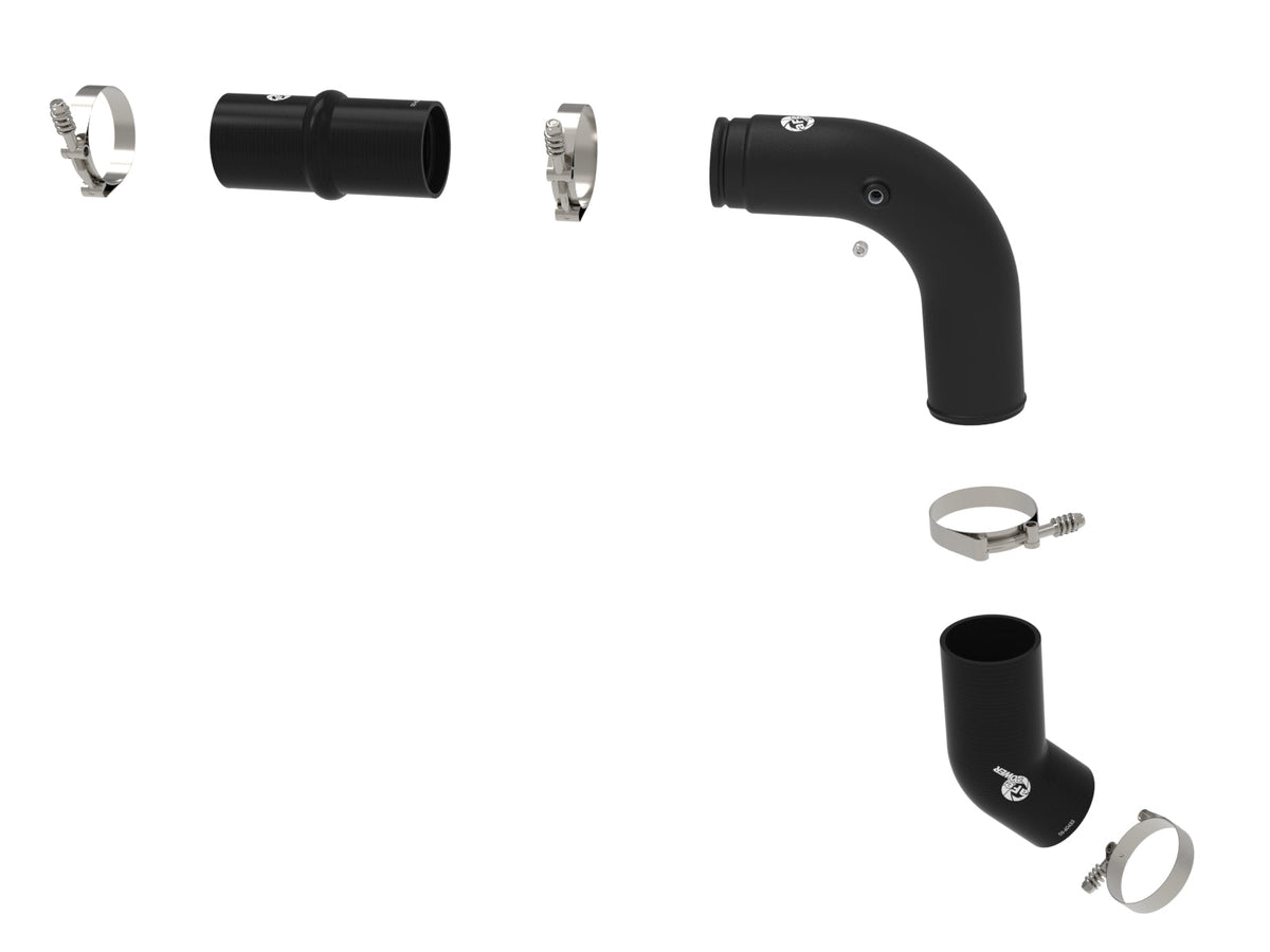 aFe BladeRunner 3in Aluminum Hot Charge Pipe Black RAM Diesel Trucks 25-26 L6-6.7L (td)