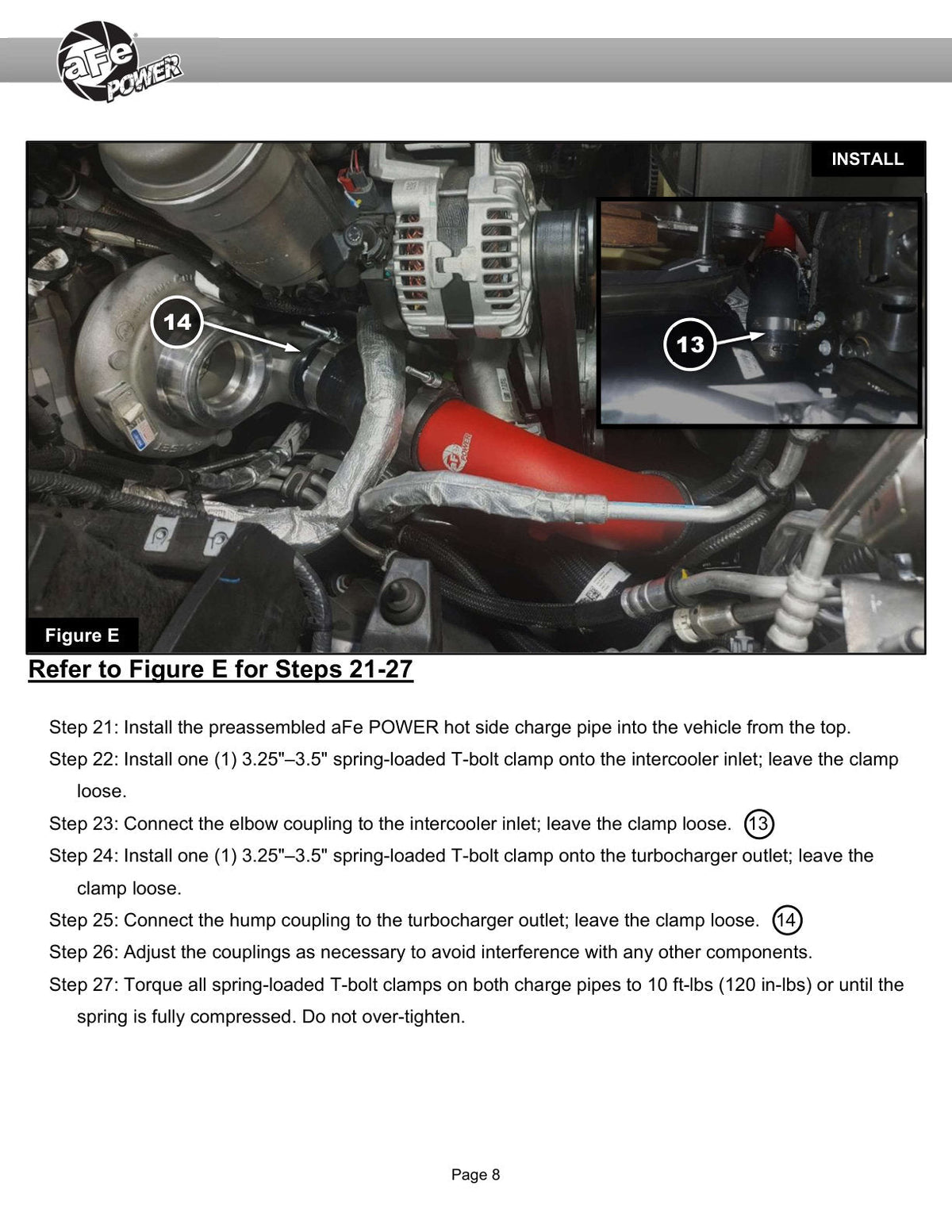 aFe BladeRunner 3in Aluminum Hot Charge Pipe Black RAM Diesel Trucks 25-26 L6-6.7L (td)
