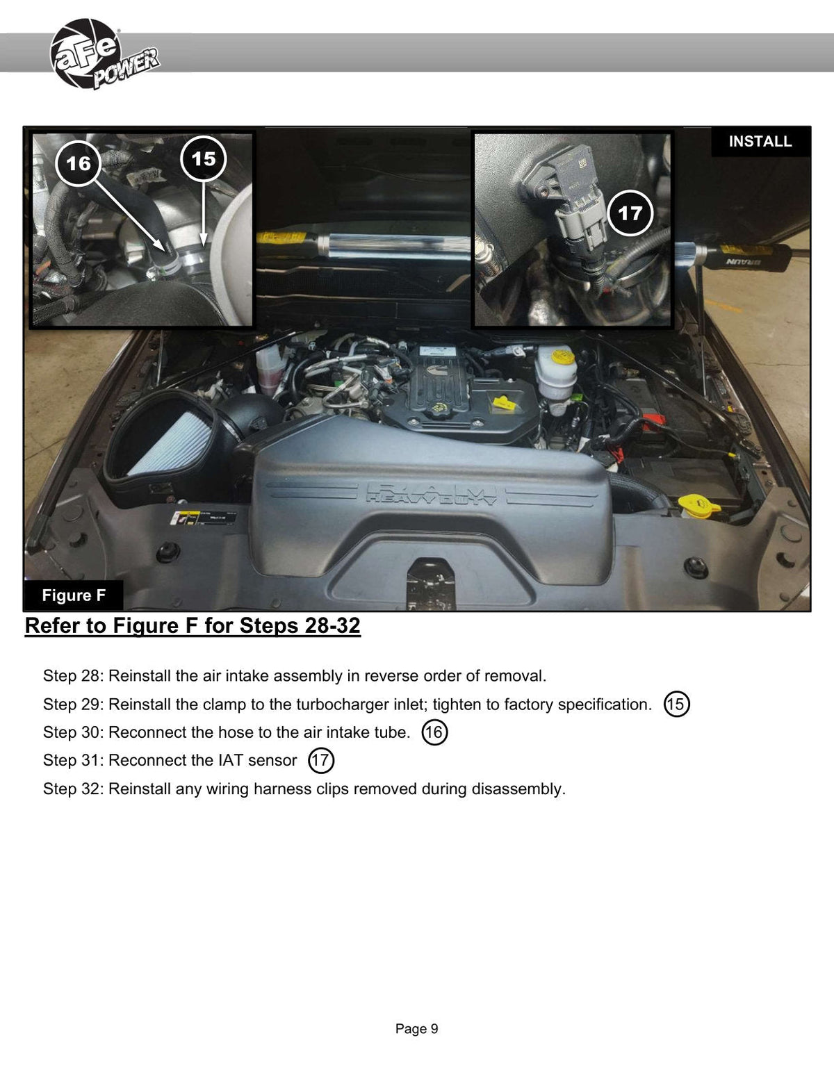 aFe BladeRunner 3in Aluminum Hot Charge Pipe Black RAM Diesel Trucks 25-26 L6-6.7L (td)