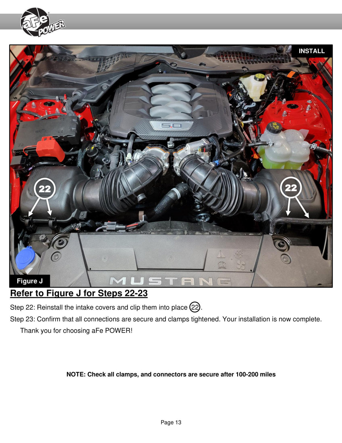aFe 2024 Ford Mustang GT/ 2024 Ford Mustang Dark Horse V8 5.0L Silver Bullet Throttle Body Spacer