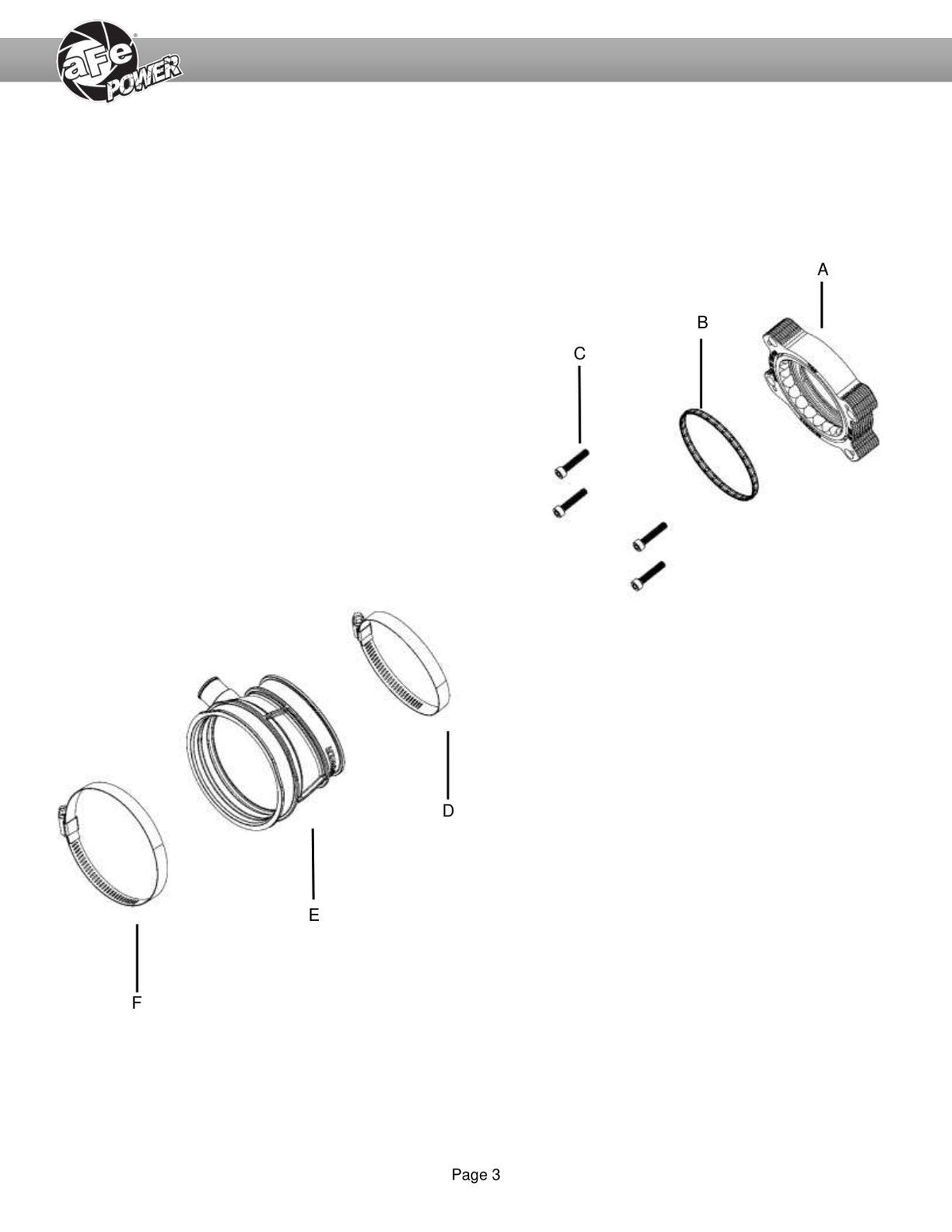 aFe 2020 Vette C8 Silver Bullet Aluminum Throttle Body Spacer / Works With aFe Intake Only - Black