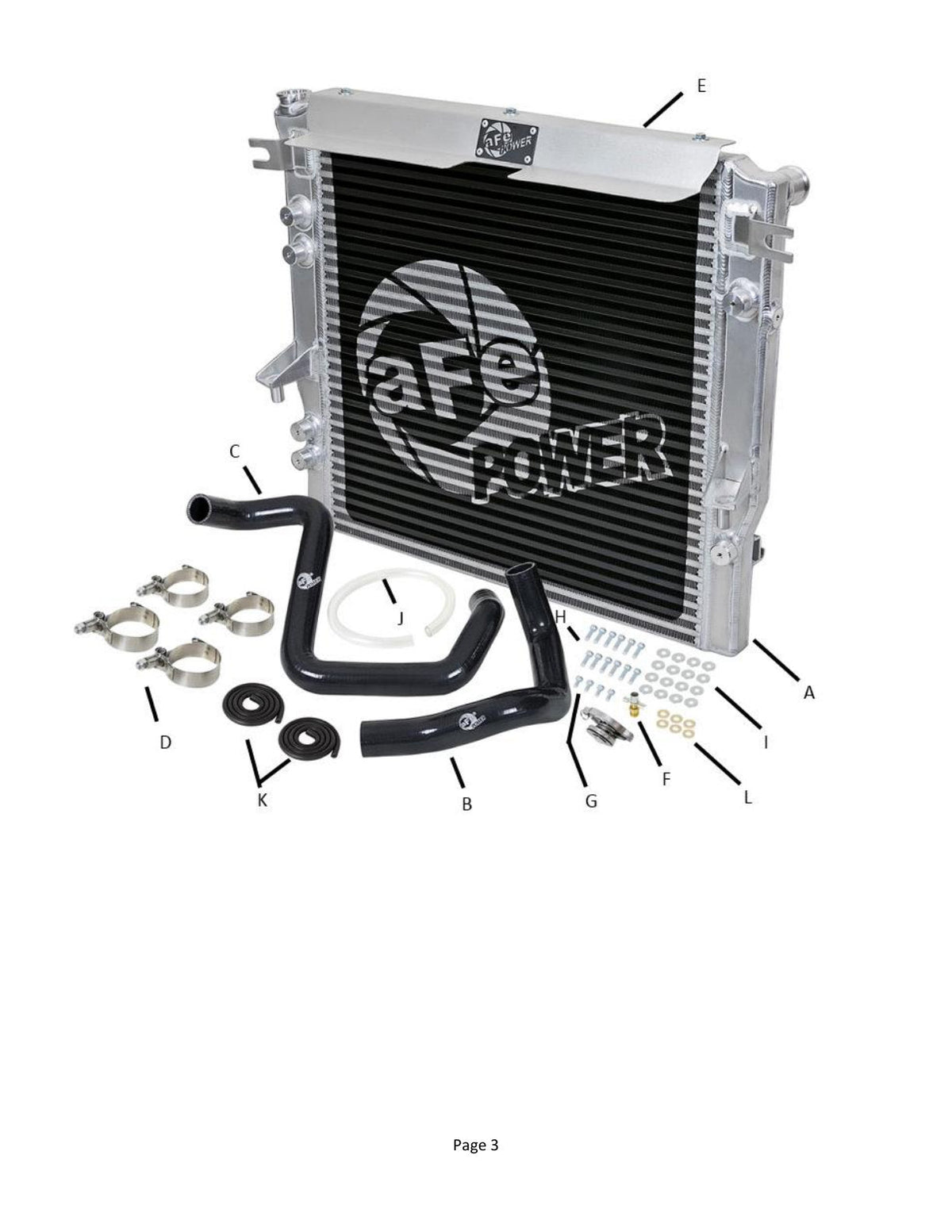 aFe BladeRunner GT Series Bar and Plate Radiator w/ Black Hoses 12-18 Jeep Wrangler (JK) V6 3.6L