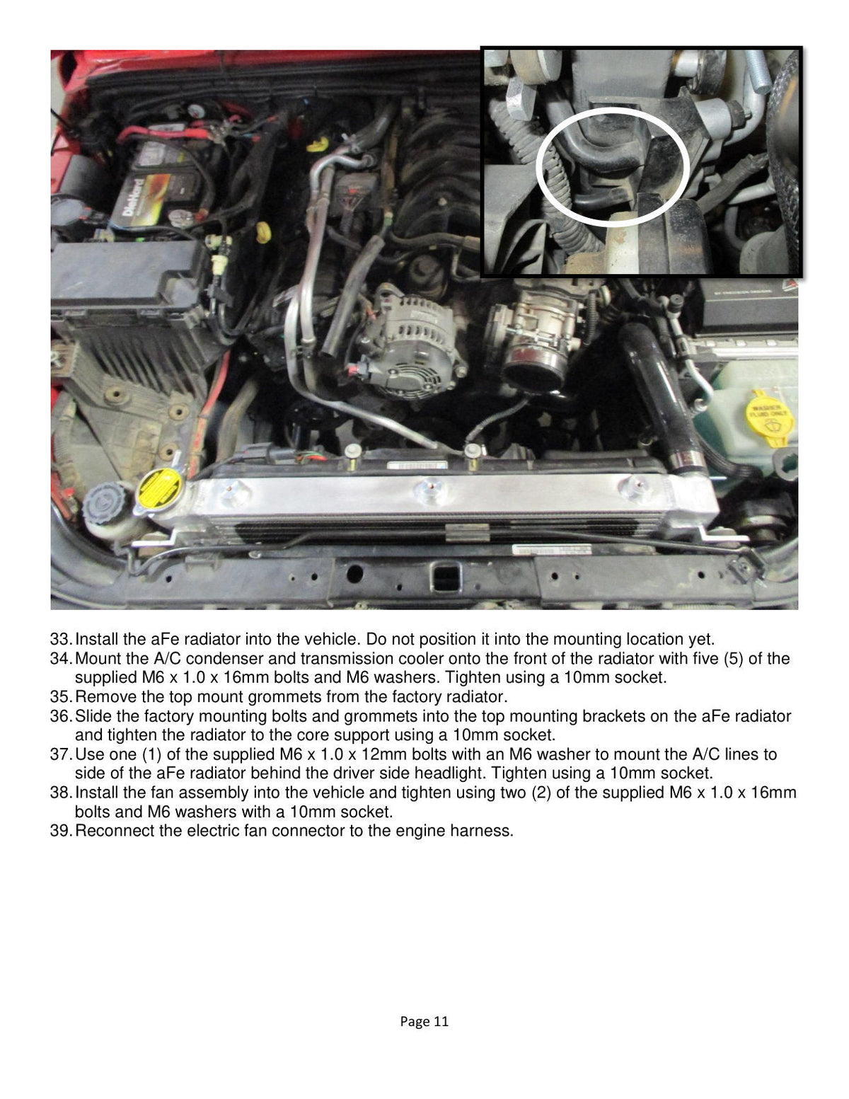 aFe BladeRunner GT Series Bar and Plate Radiator w/ Black Hoses 12-18 Jeep Wrangler (JK) V6 3.6L