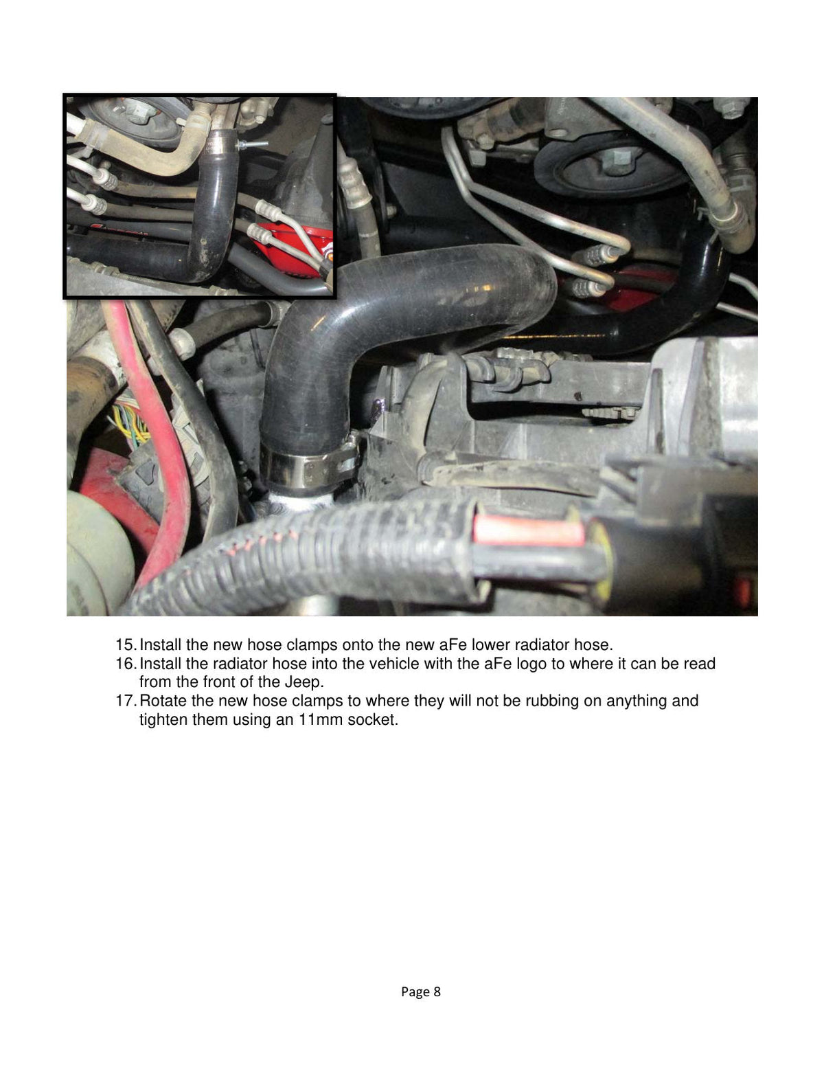 aFe BladeRunner Silicone Radiator Hose Kit 12-18 Jeep Wrangler (JK) V6 3.6L - Black