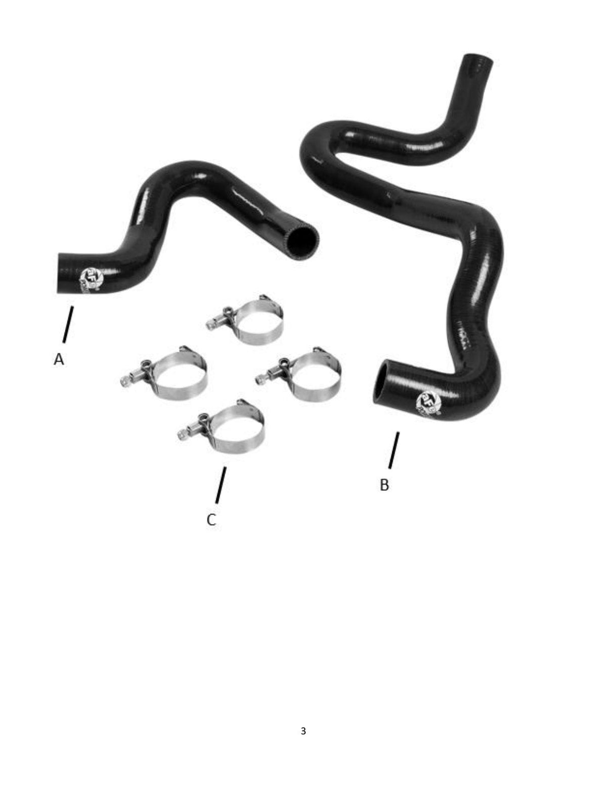 aFe BladeRunner Silicone Radiator Hose Kit 01-19 Nissan Patrol (Y61) L6-4.8L