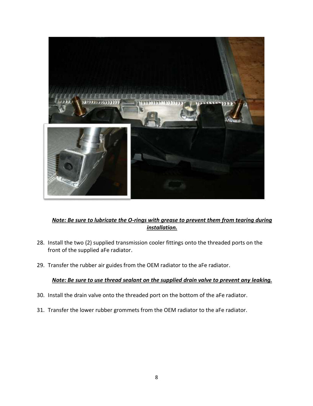 aFe BladeRunner Street Series Aluminum Radiator 08-10 Ford Diesel Trucks 6.4 Liter