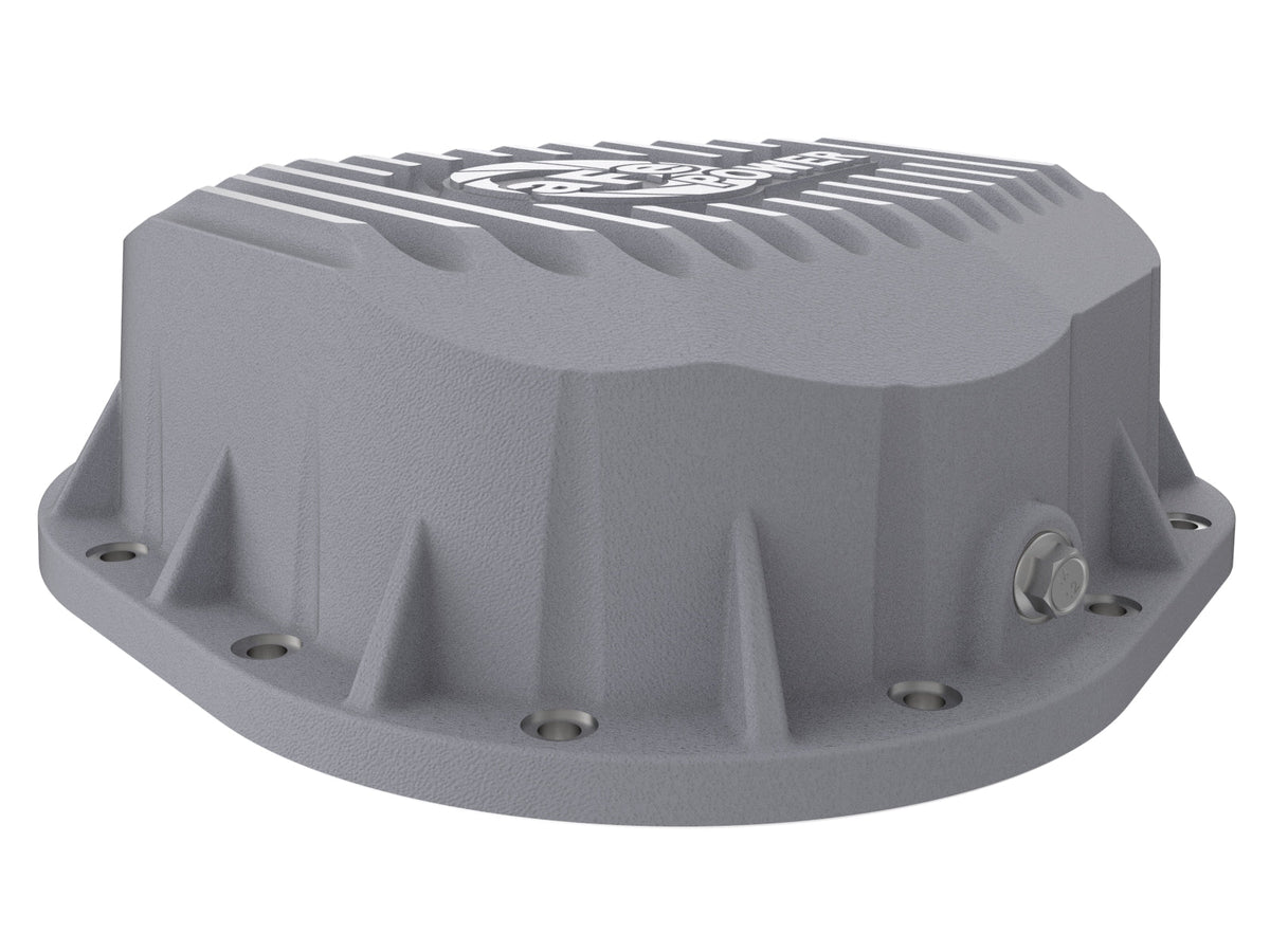 aFe Rear Differential Cover (Raw; Street Series); Ford Diesel Trucks 86-13 V8 (td)
