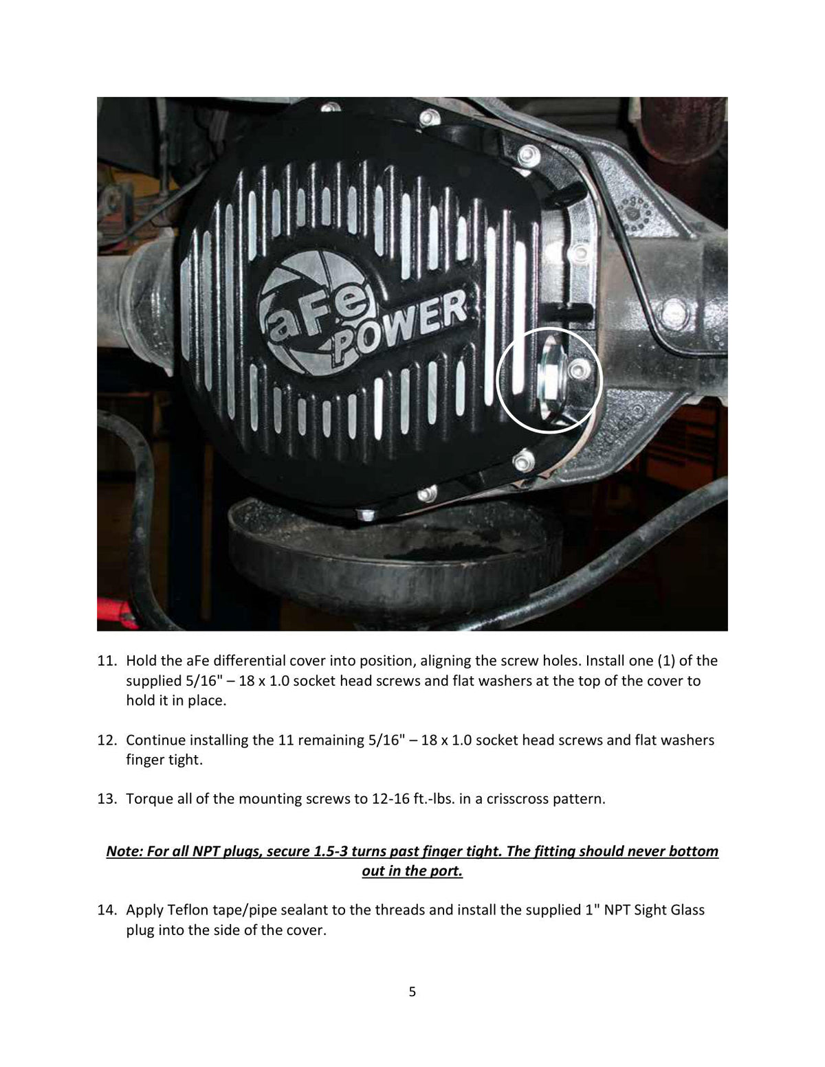 aFe Power Cover Diff Rear Machined COV Diff R Ford Diesel Trucks 86-11 V8-6.4/6.7L (td) Machined