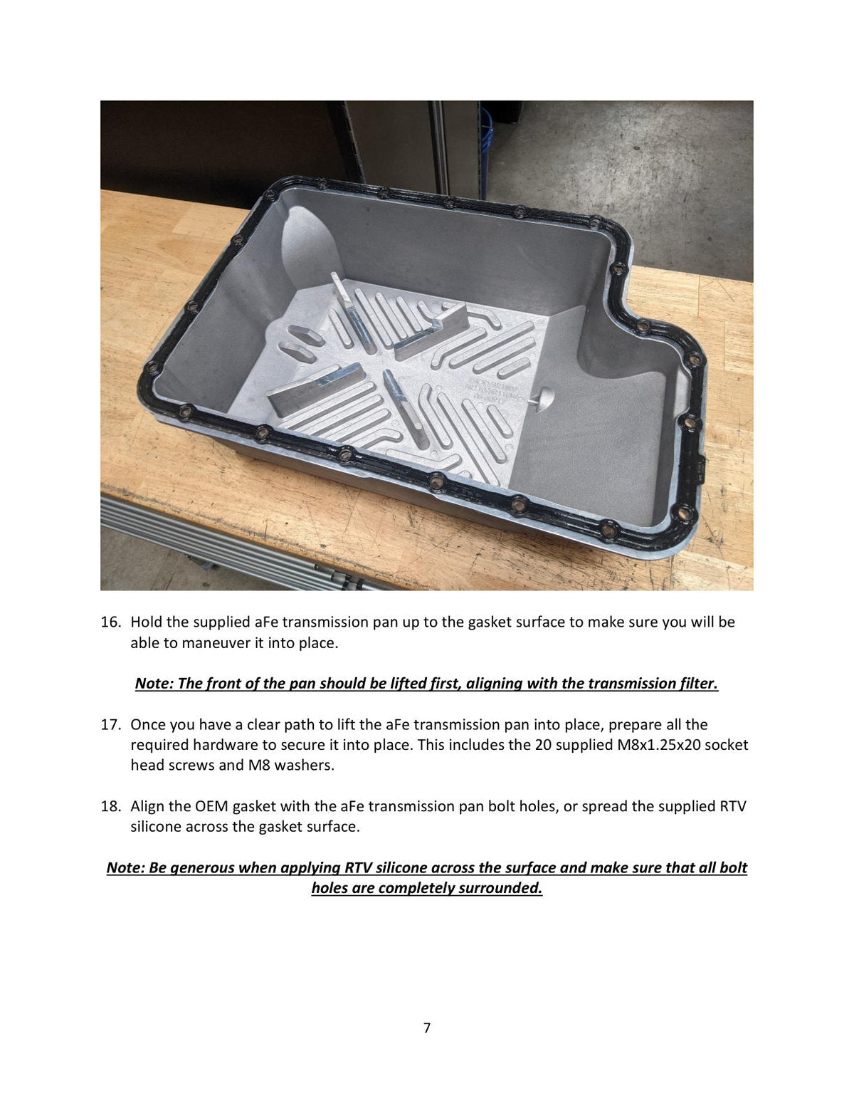 aFe Transmission Pan (Raw); Ford Diesel Trucks 03-10 V8-6.0/6.4L (td)