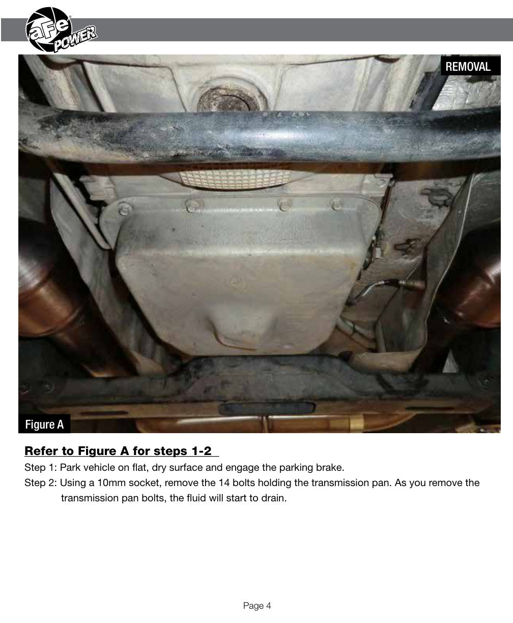 aFe Transmission Pan (Black); Ford Trucks 94-08 AODE