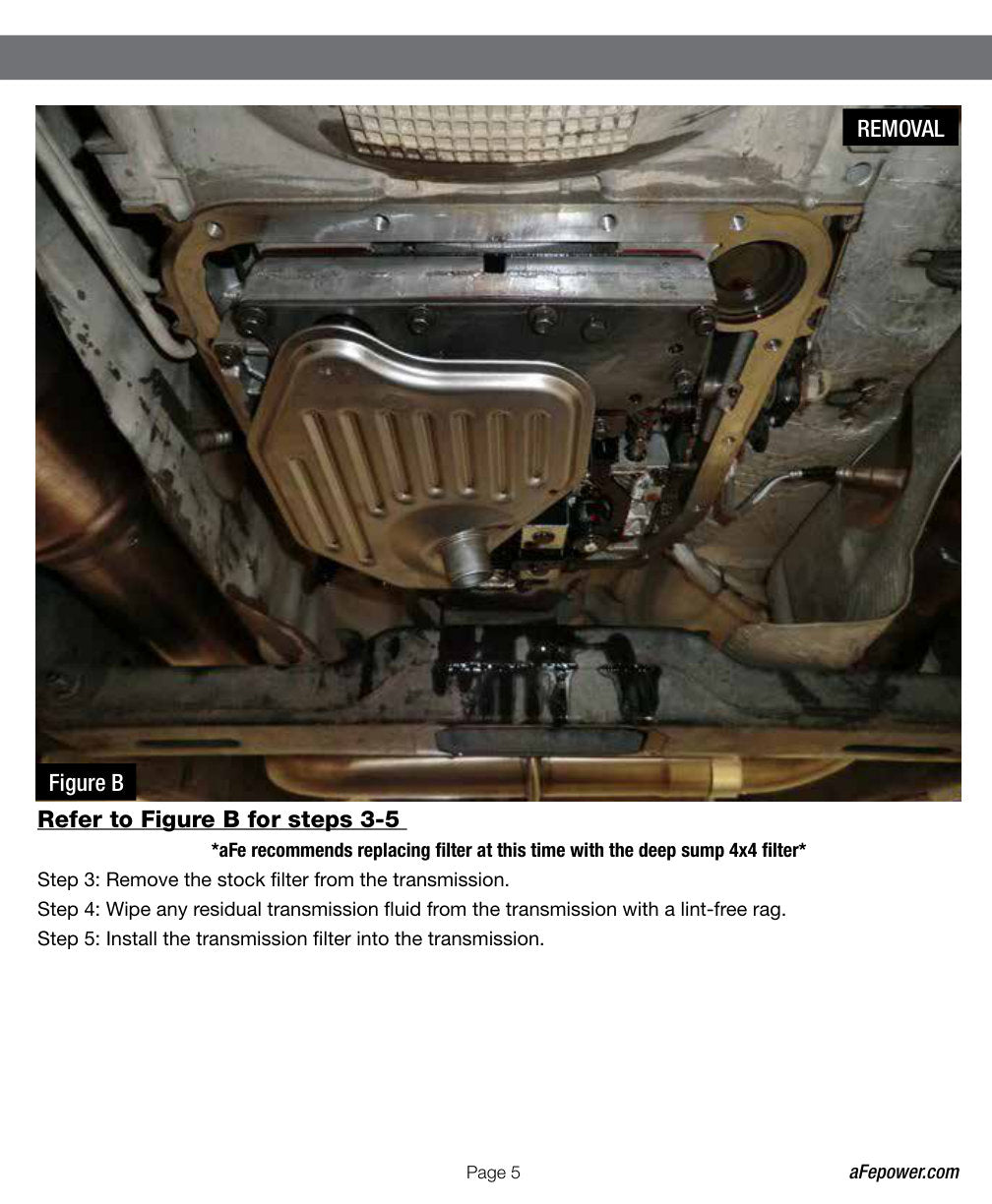 aFe Transmission Pan (Black); Ford Trucks 94-08 AODE
