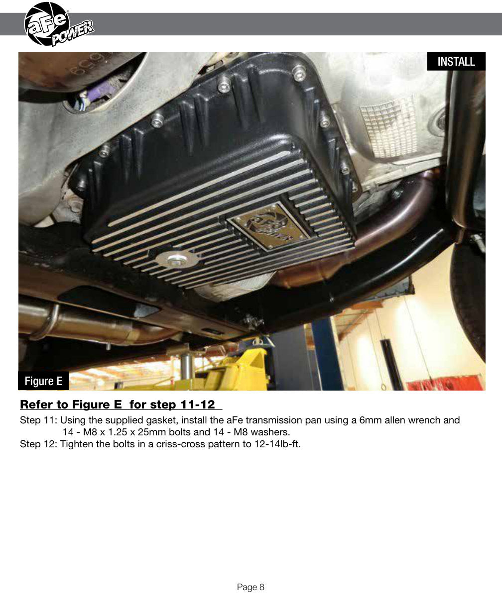 aFe Transmission Pan (Black); Ford Trucks 94-08 AODE