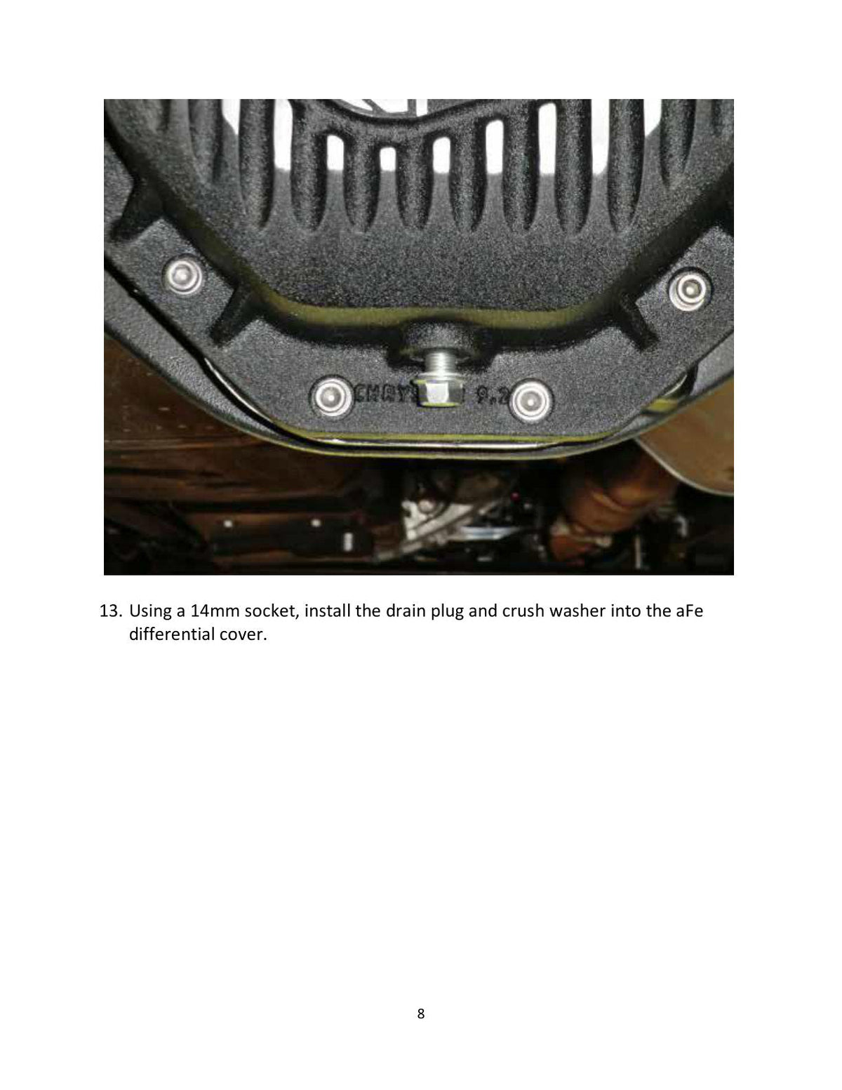 aFe Rear Differential Cover (Raw; Pro Series); Dodge/RAM 94-14 Corporate 9.25 (12-Bolt)