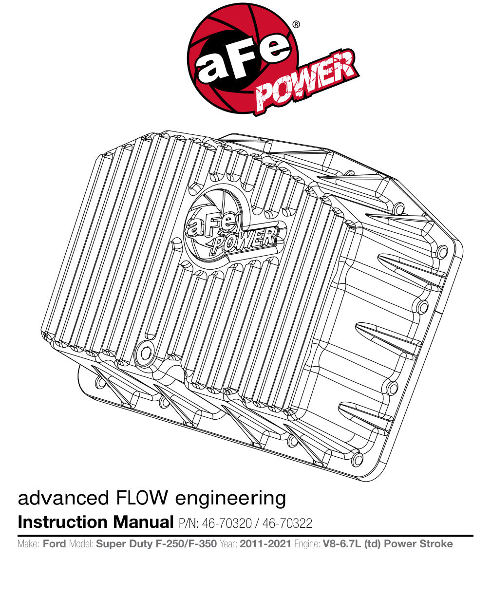 aFe Street Series Engine Oil Pan Raw w/ Machined Fins; 11-17 Ford Powerstroke V8-6.7L (td)