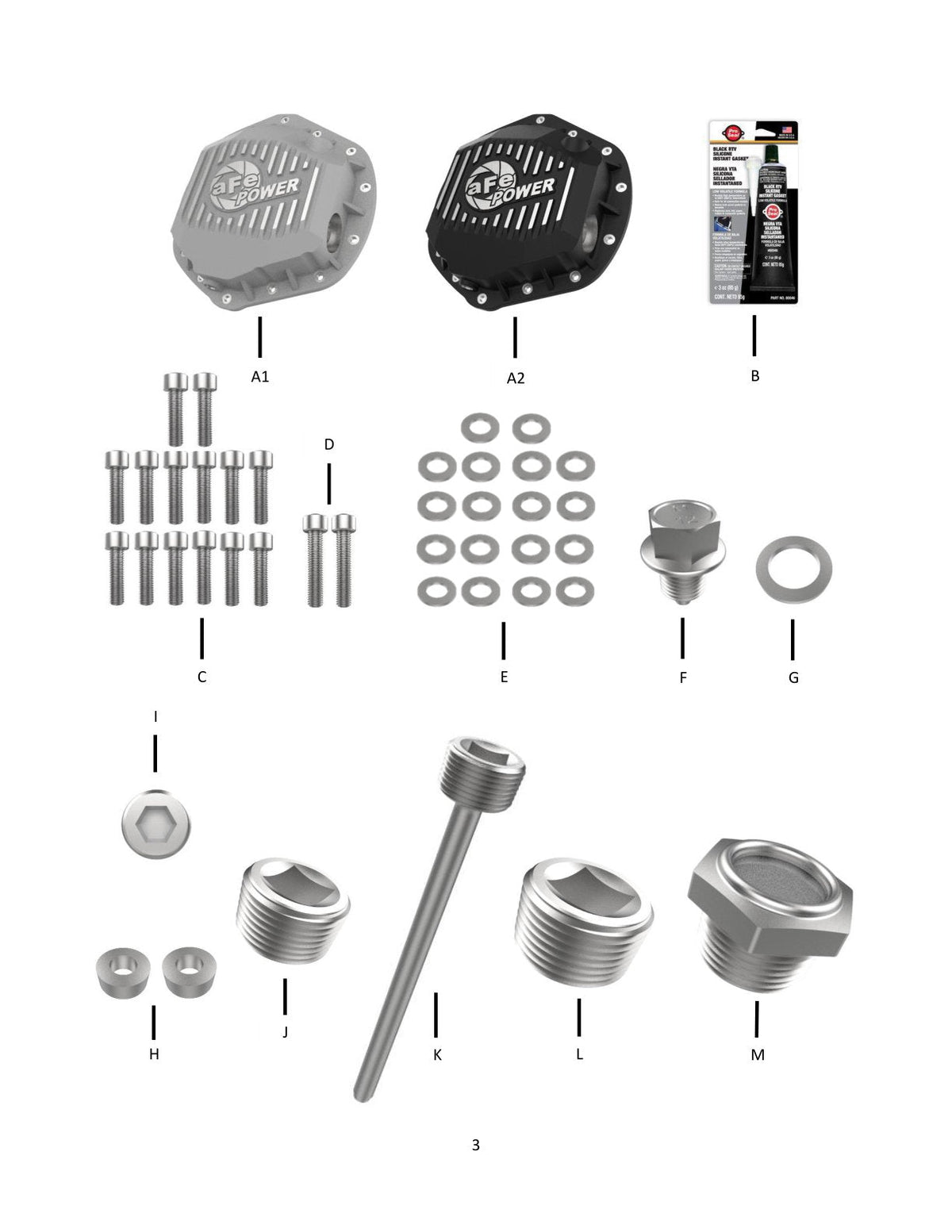 aFe Street Series Rear Differential Cover Raw w/ Machined Fins 01-18 GM Diesel Trucks V8-6.6L (td)