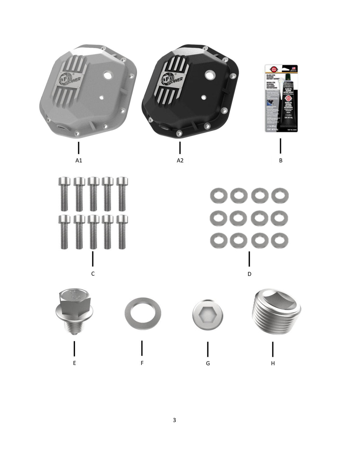 aFe 97-18 Jeep Wrangler TJ/JK Dana 44 Street Series Differential Cover w/ Machined Fins - Raw