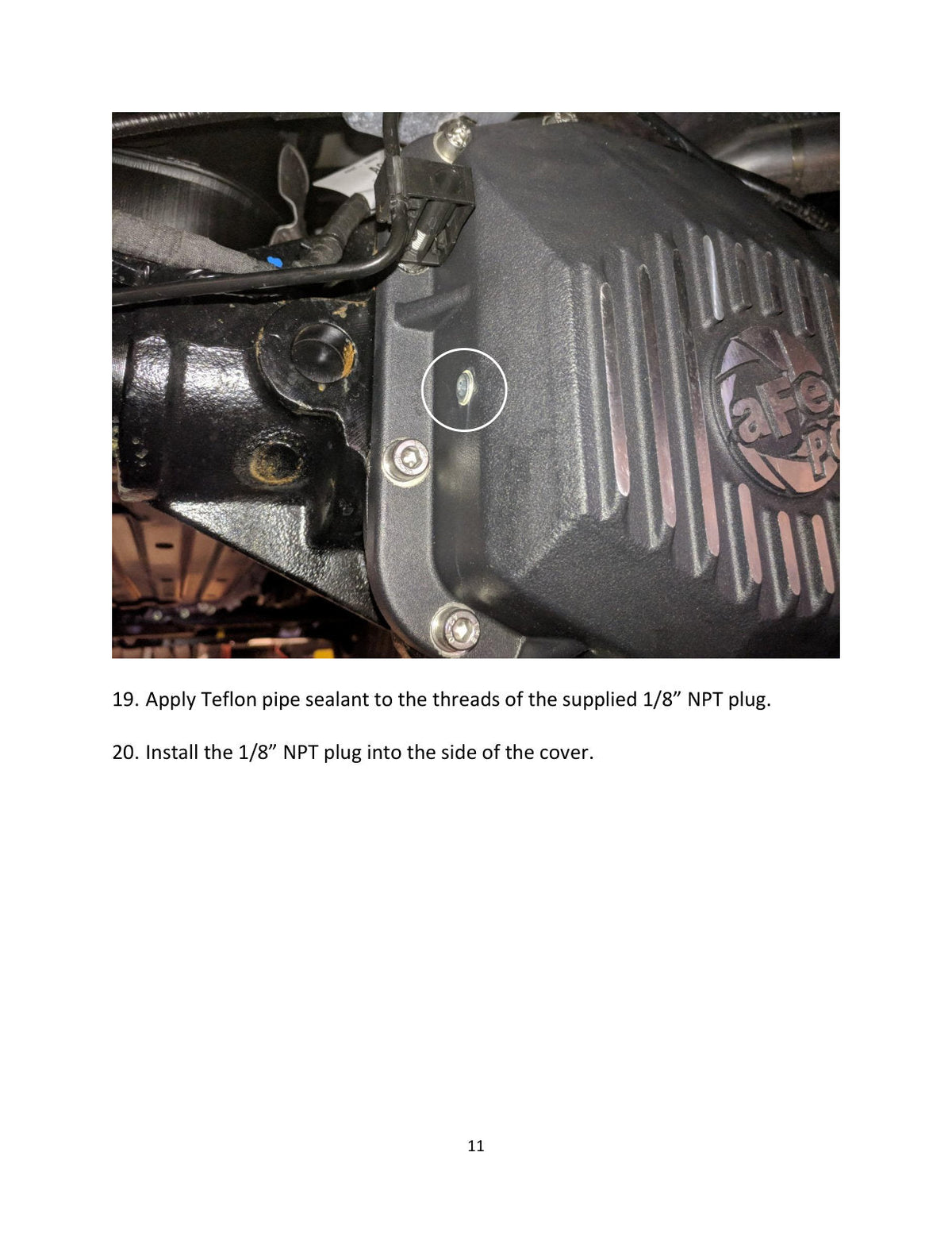 aFe Power Cover Diff Rear Raw 2019 Ford Ranger (Dana M220)