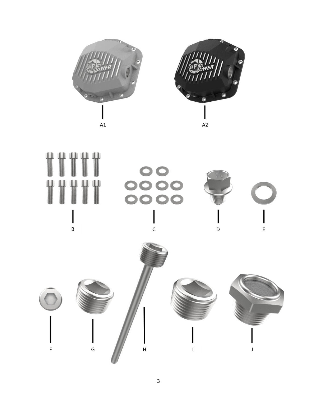 aFe Power Cover Diff Rear Machined 2019 Ford Ranger (Dana M220)