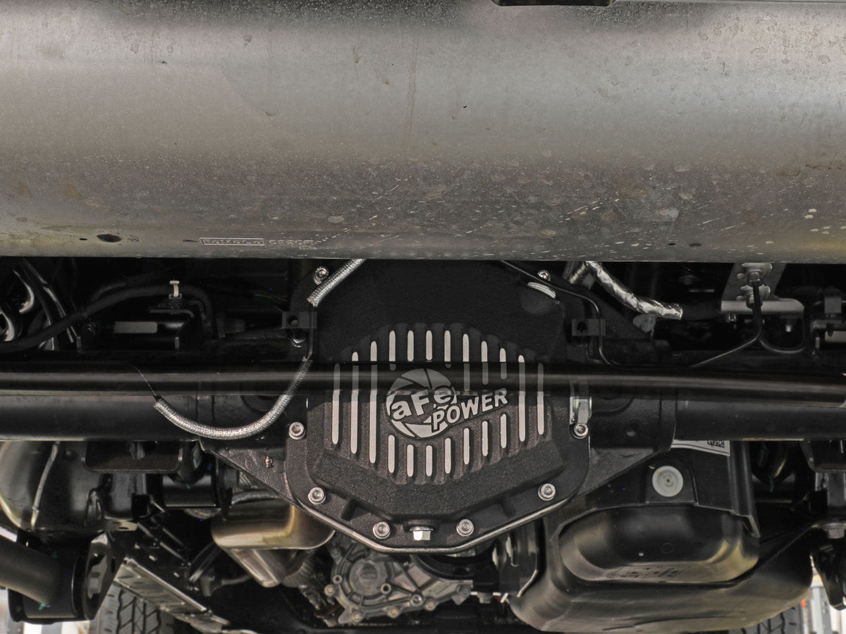 aFe POWER 2021 Ford Bronco w/ Dana M220 Diff Cover w/ Gear Oil Black Street Series w/ Machined Fins