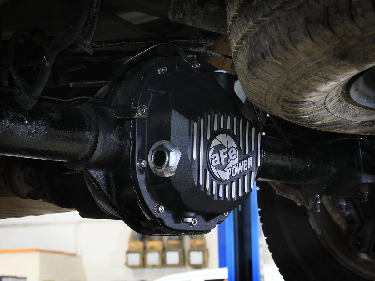 aFe 90-14 Ford F-150 Rear Differential Cover - Black w/ Machined Fins
