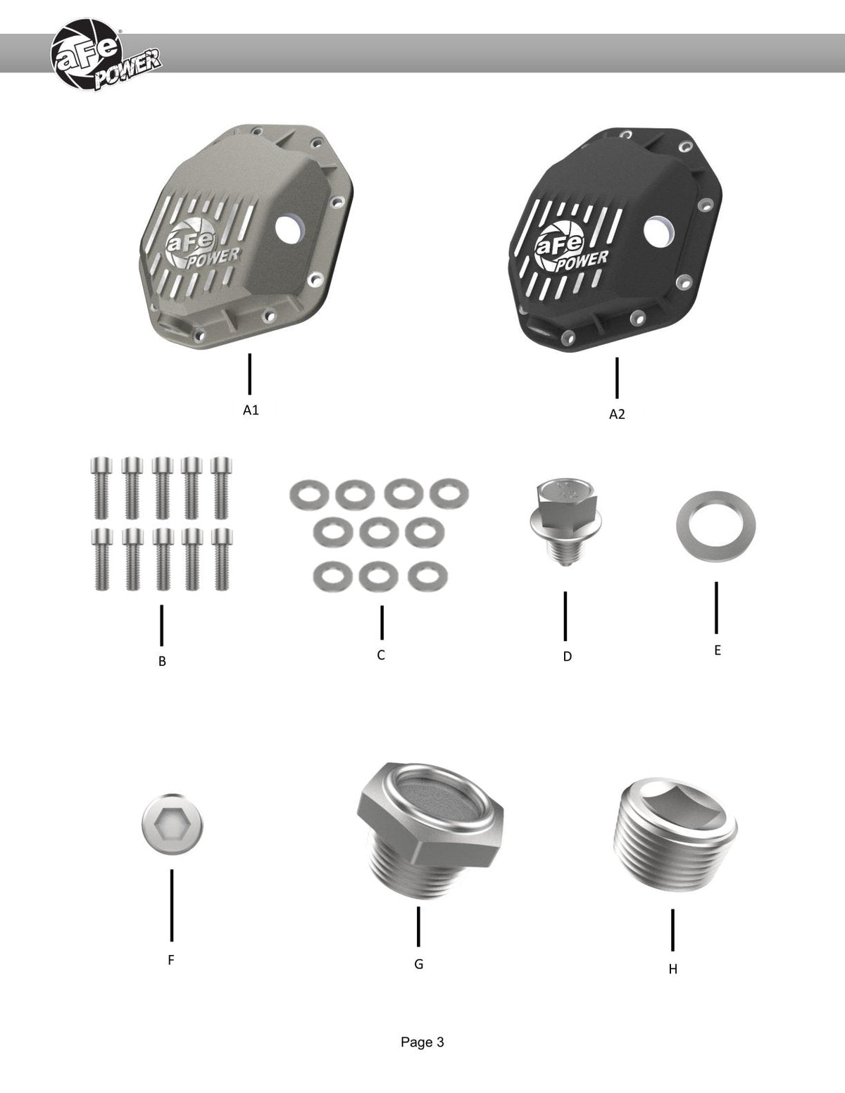 aFe 19-25 GM Trucks Front Diff Cover - Raw w/ Machined Fins