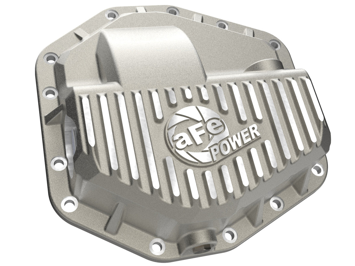 aFe POWER Street Series Front Diff Cover Raw w/ Machined Fins Ford F-250/350 23-26(Dana M235)